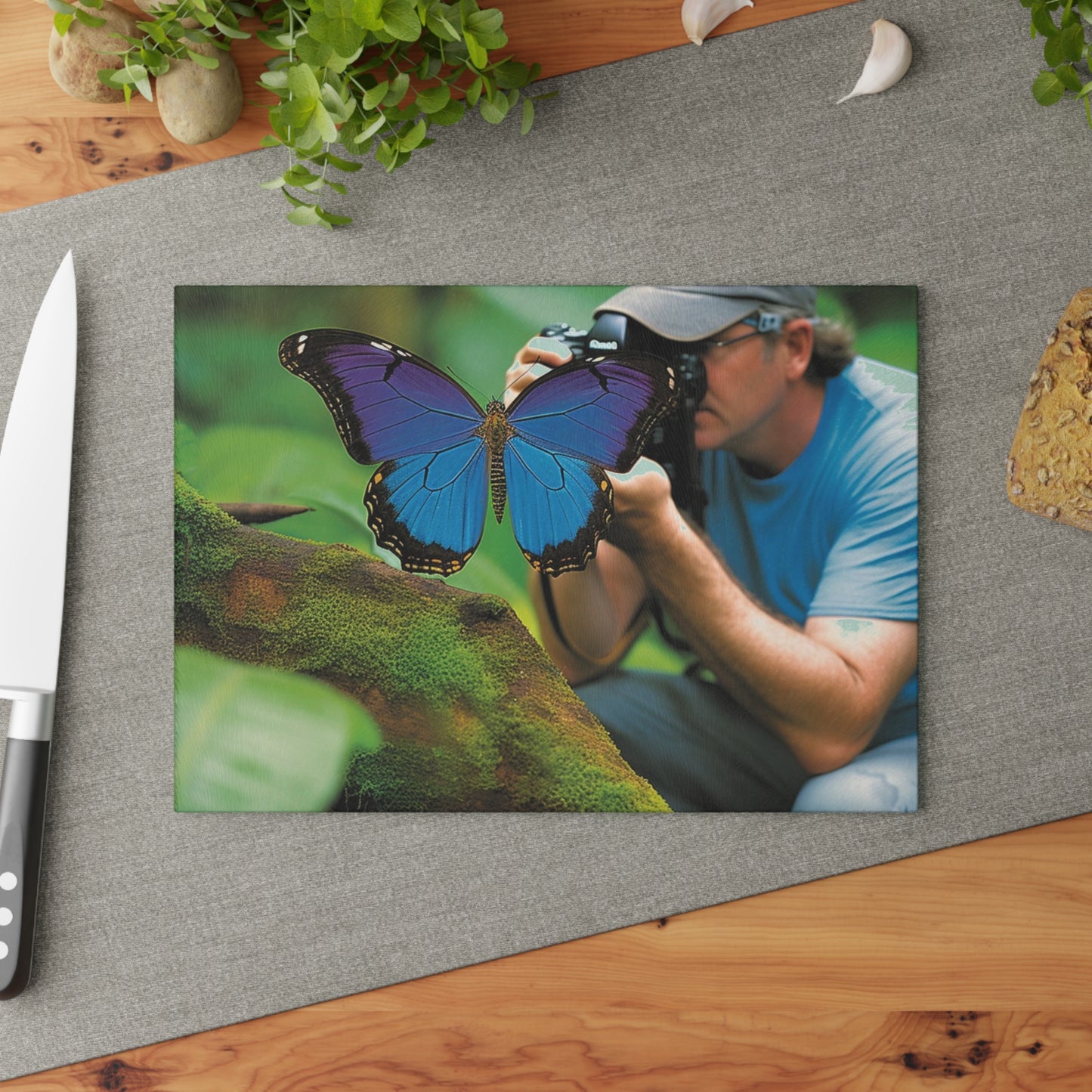 Glass Cutting Board Jungle Butterfly 4