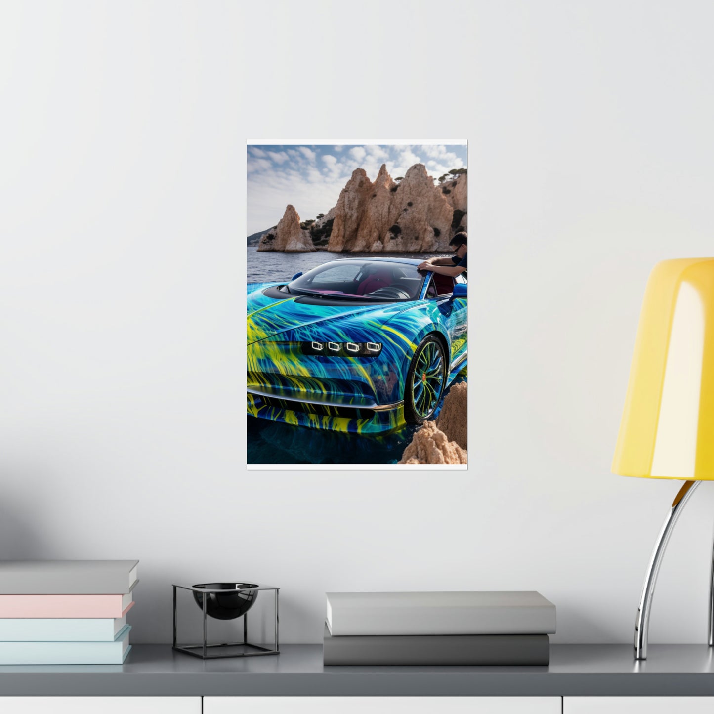 Premium Matte Vertical Posters Bugatti Water 1