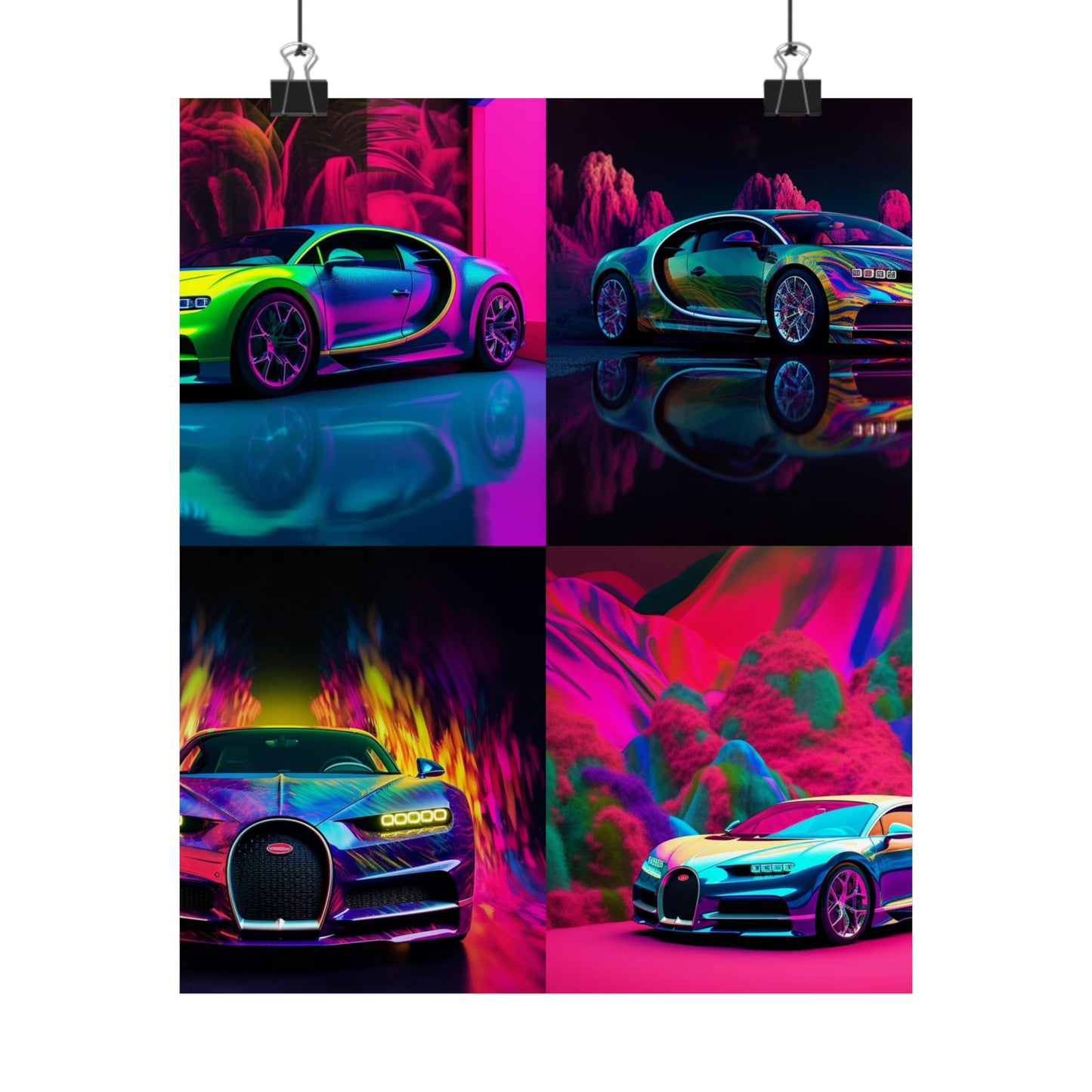 Premium Matte Vertical Posters Florescent Bugatti Flair 5