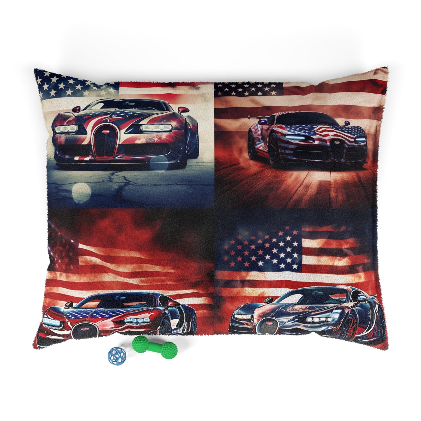 Pet Bed Abstract American Flag Background Bugatti 5