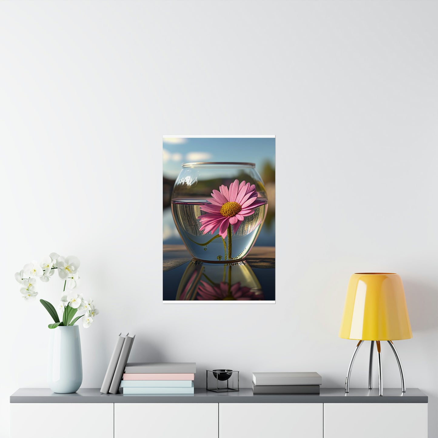 Premium Matte Vertical Posters Pink Daisy 3