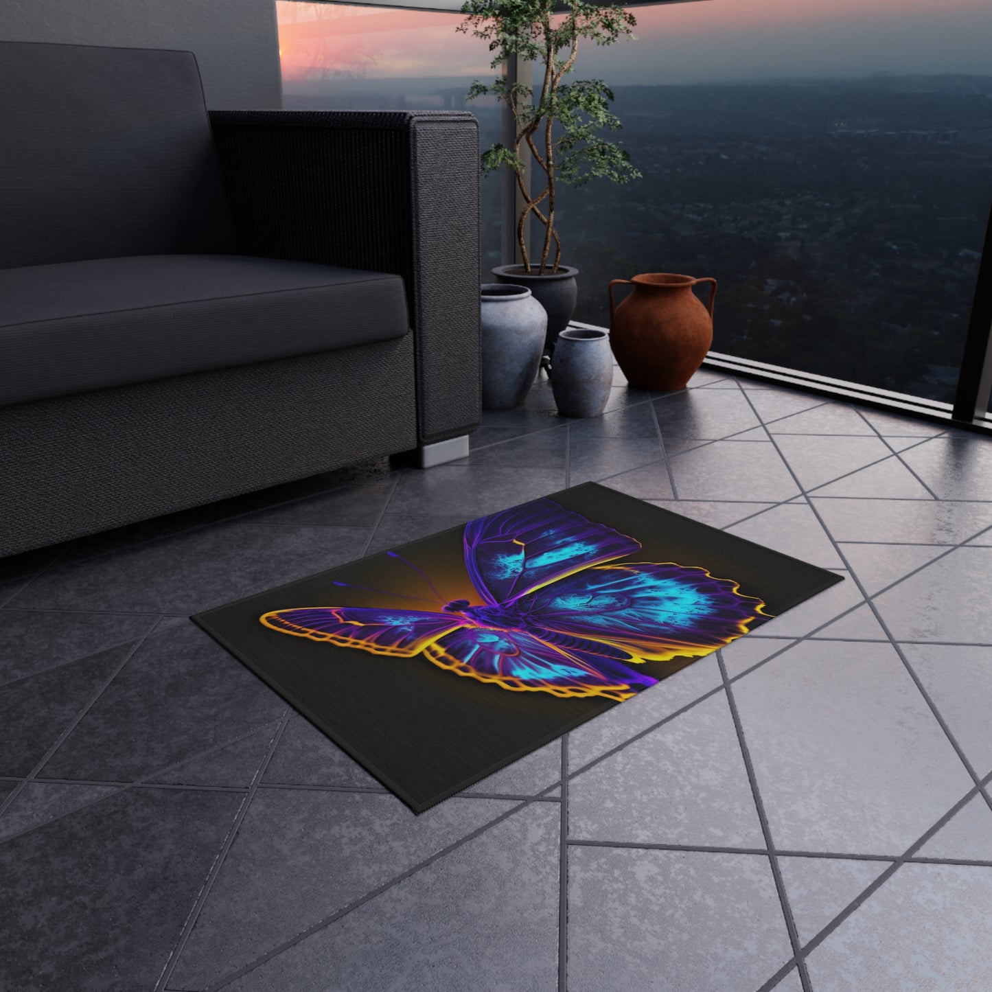 Outdoor Rug  Thermal Butterfly 4