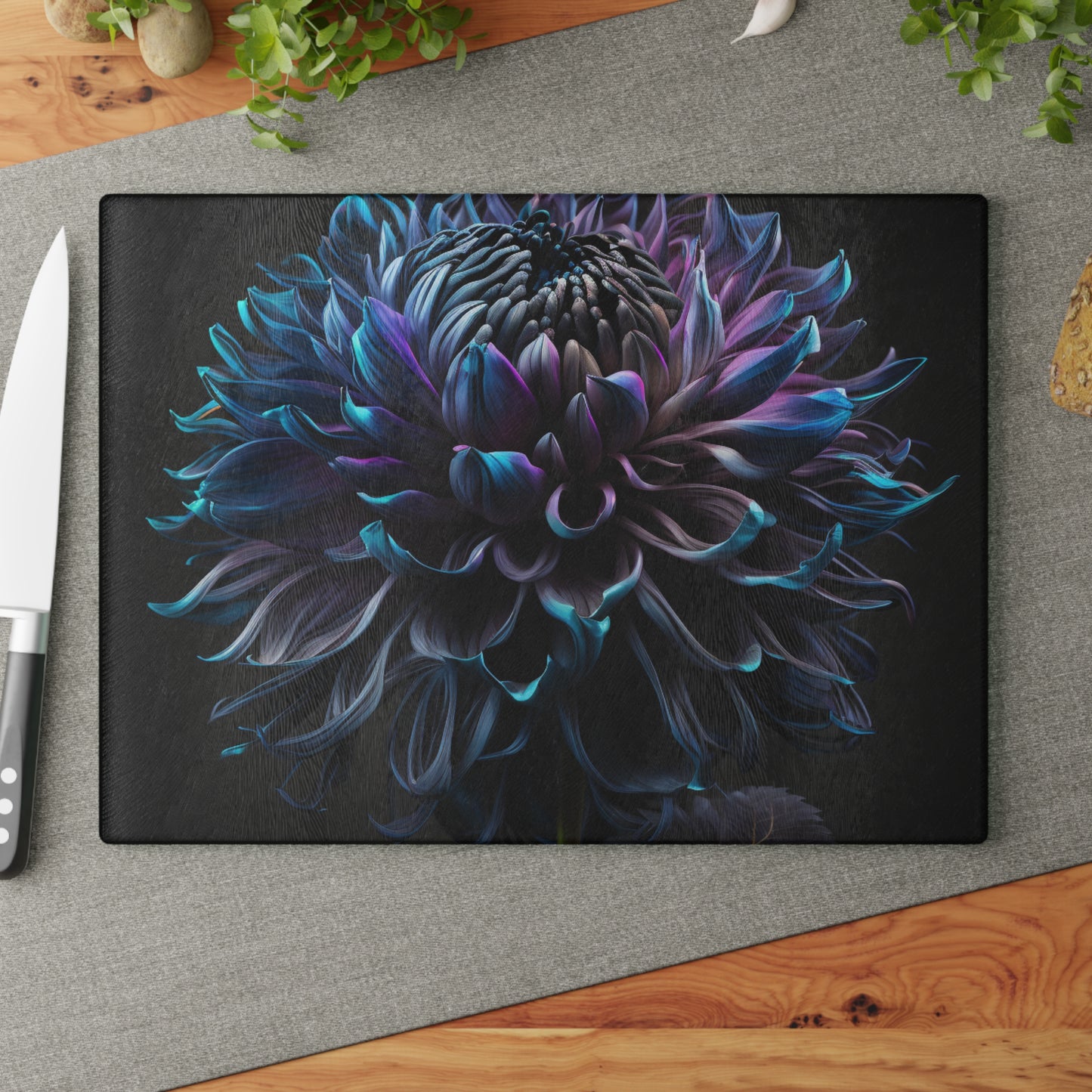 Glass Cutting Board Dahlia Purple 3