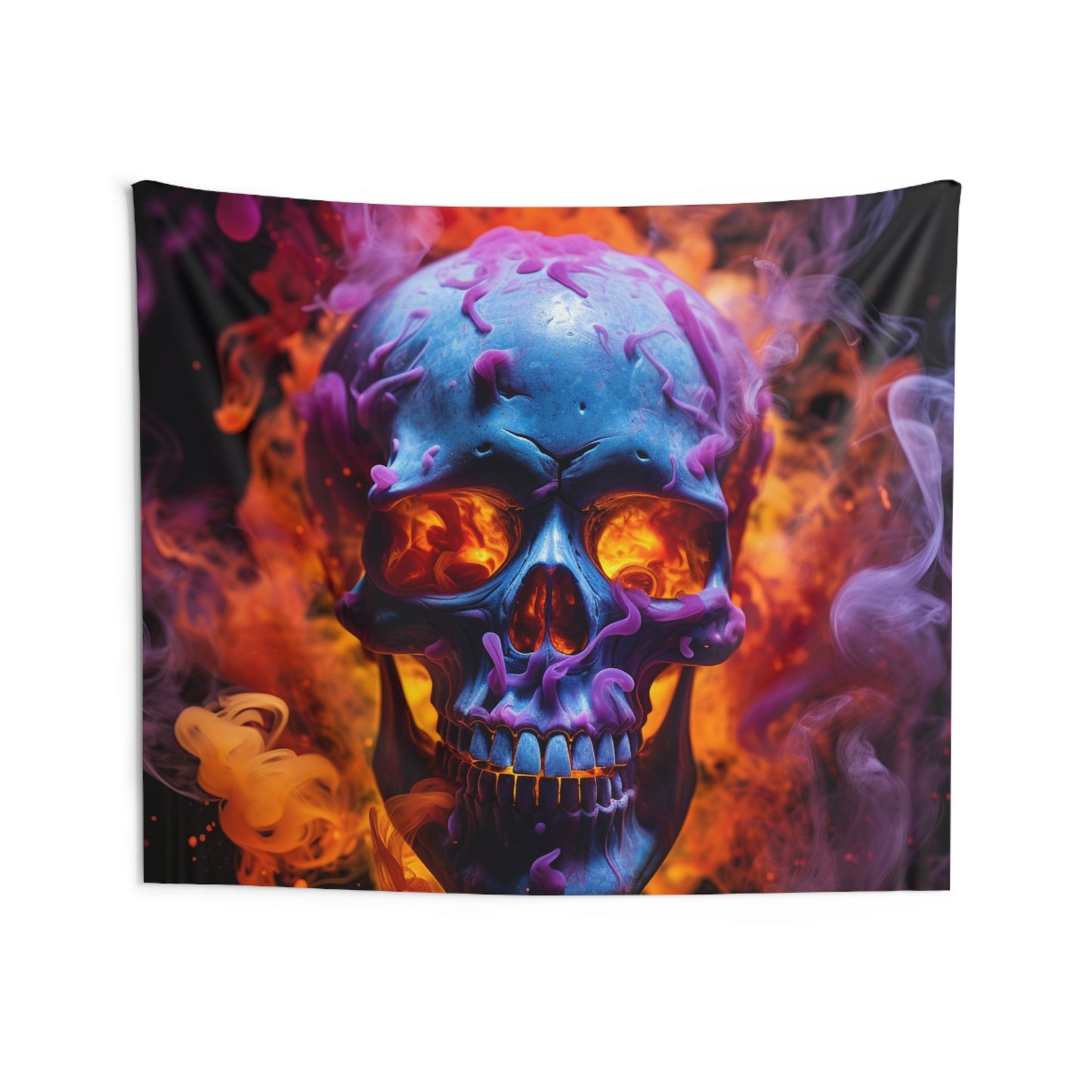 Indoor Wall Tapestries Macro Skull 3