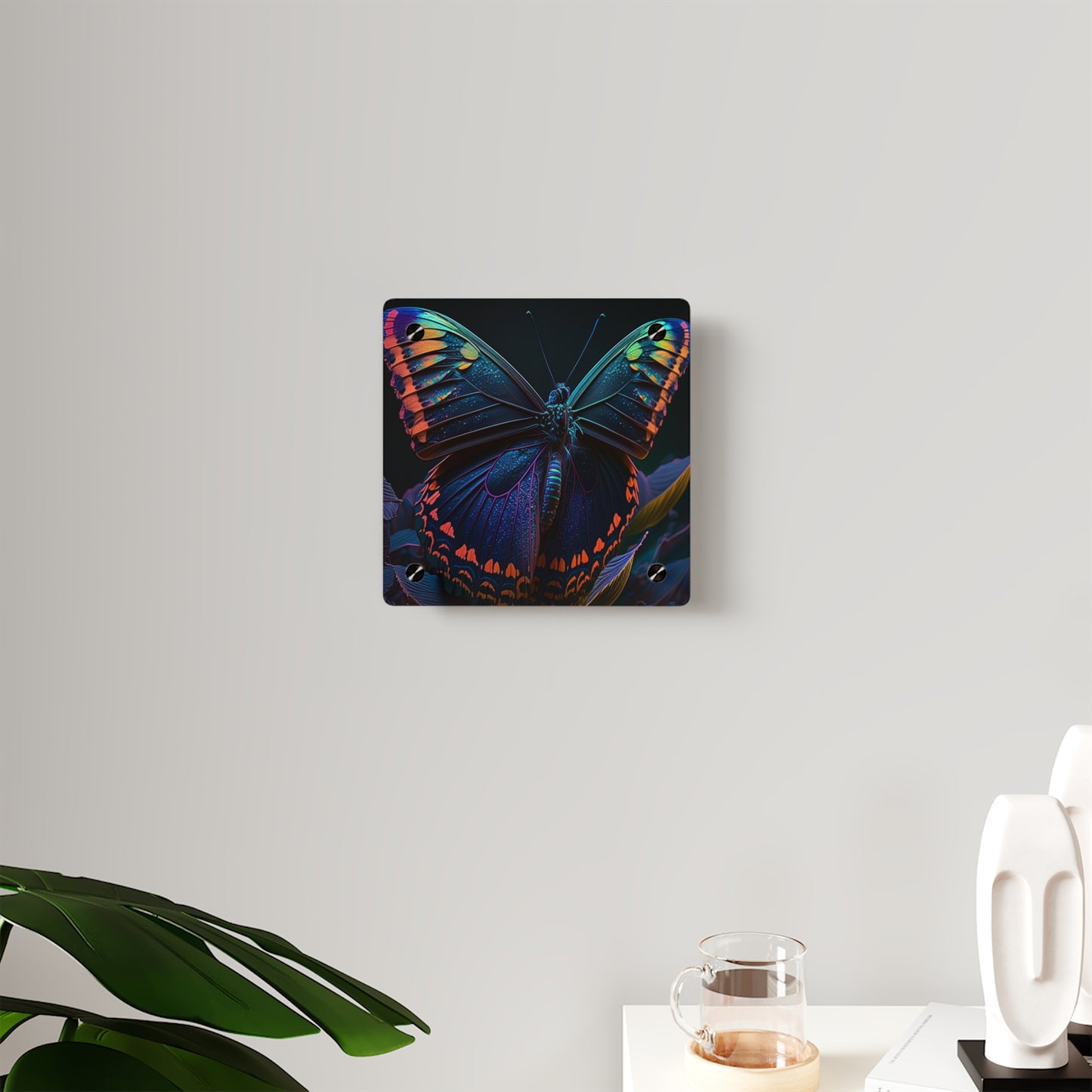 Acrylic Wall Art Panels Hue Neon Butterfly 3