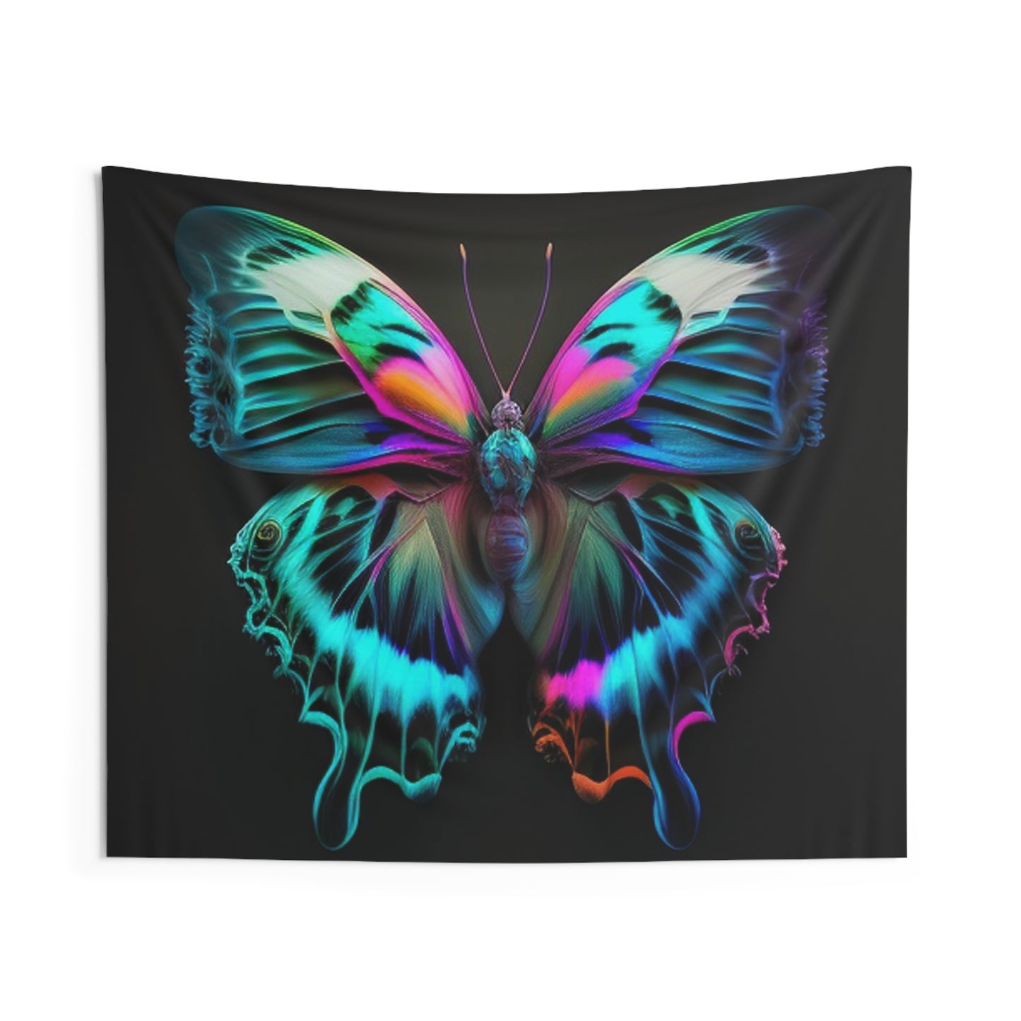 Indoor Wall Tapestries Neon Butterfly Fusion 4