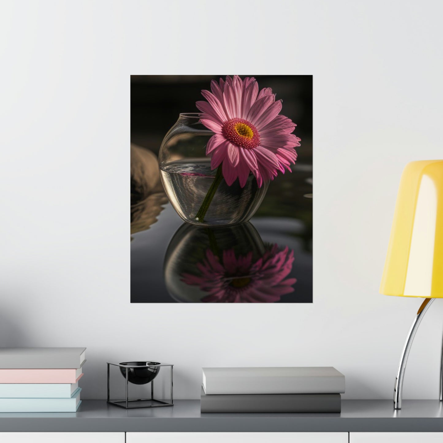 Premium Matte Vertical Posters Pink Daisy 2