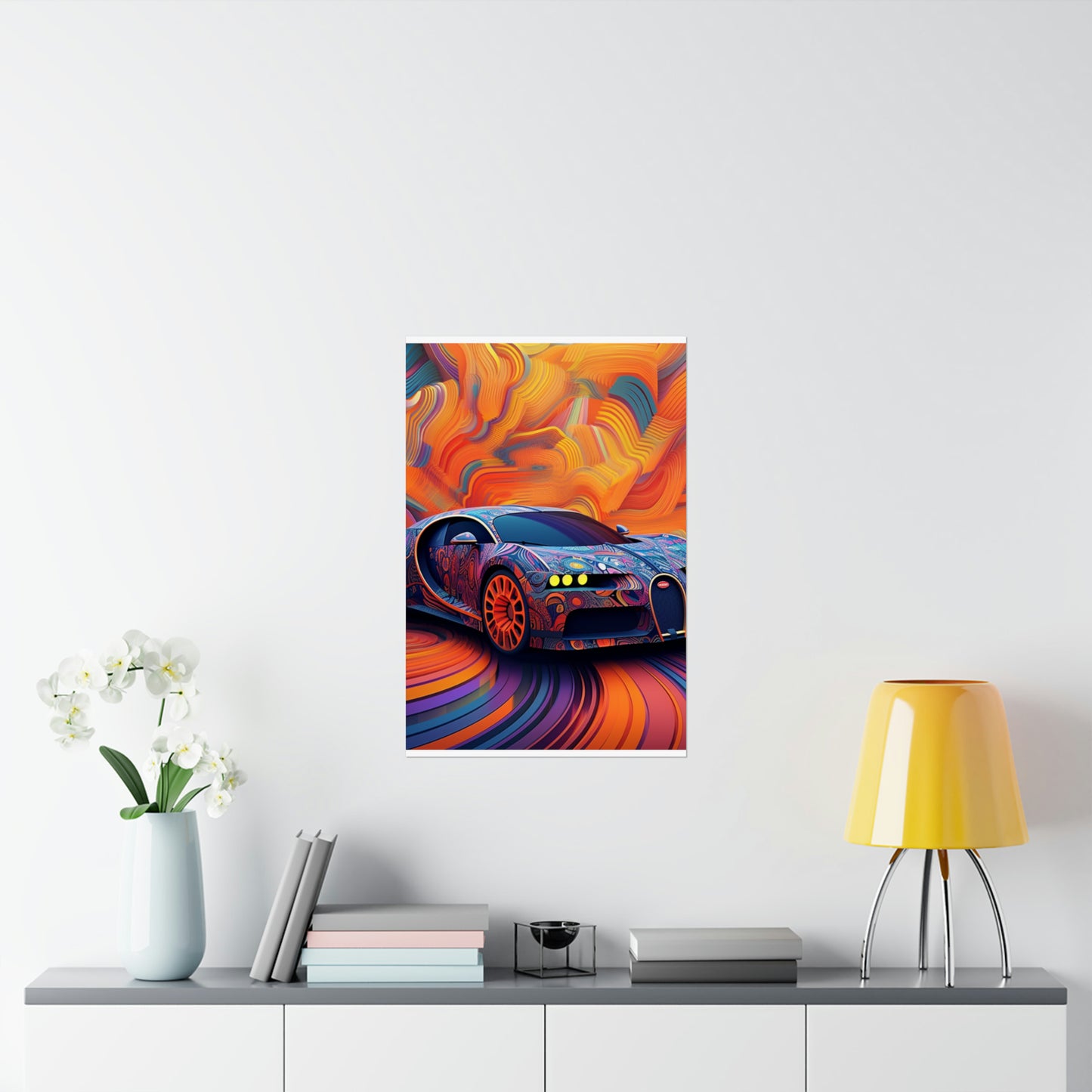 Premium Matte Vertical Posters Bugatti Abstract Concept 4