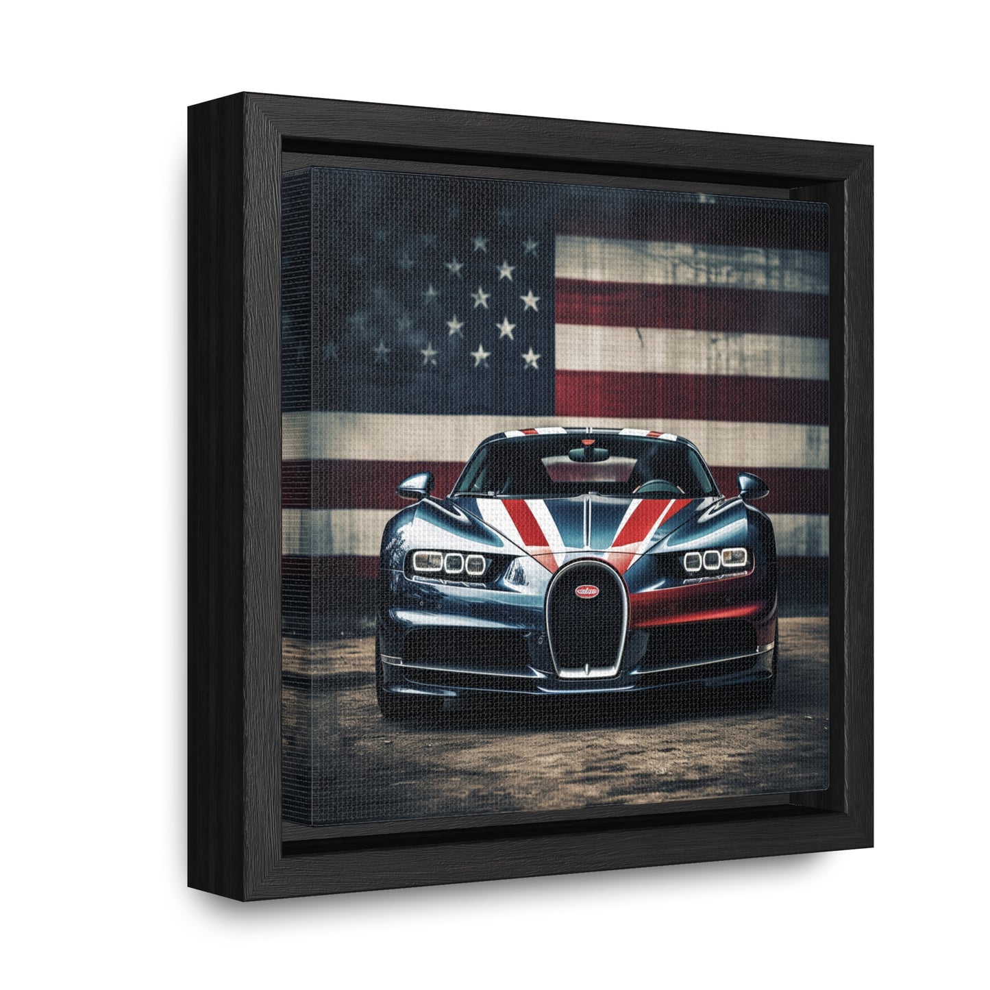 Gallery Canvas Wraps, Square Frame Bugatti Flag 2