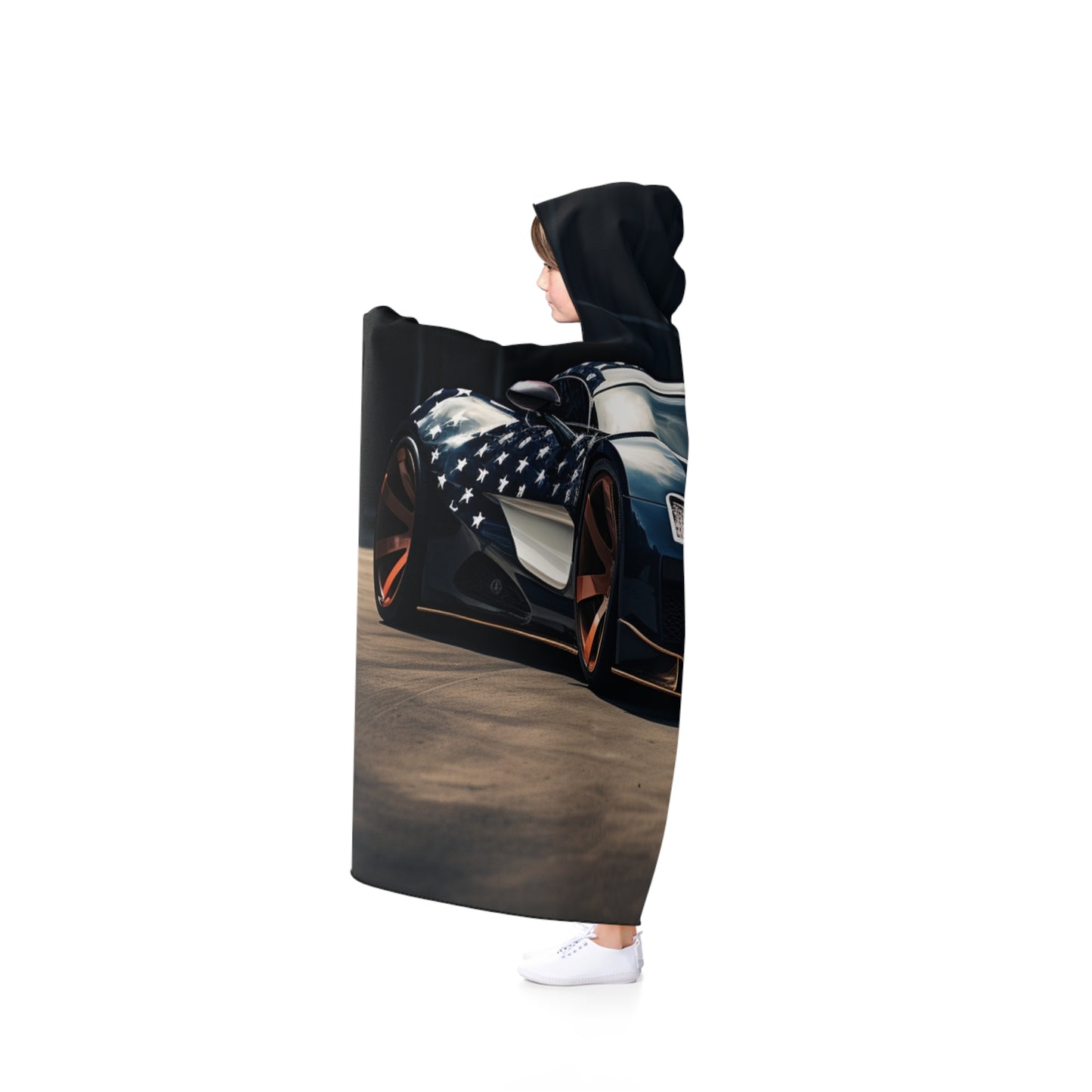 Hooded Blanket Bugatti Flag American 2