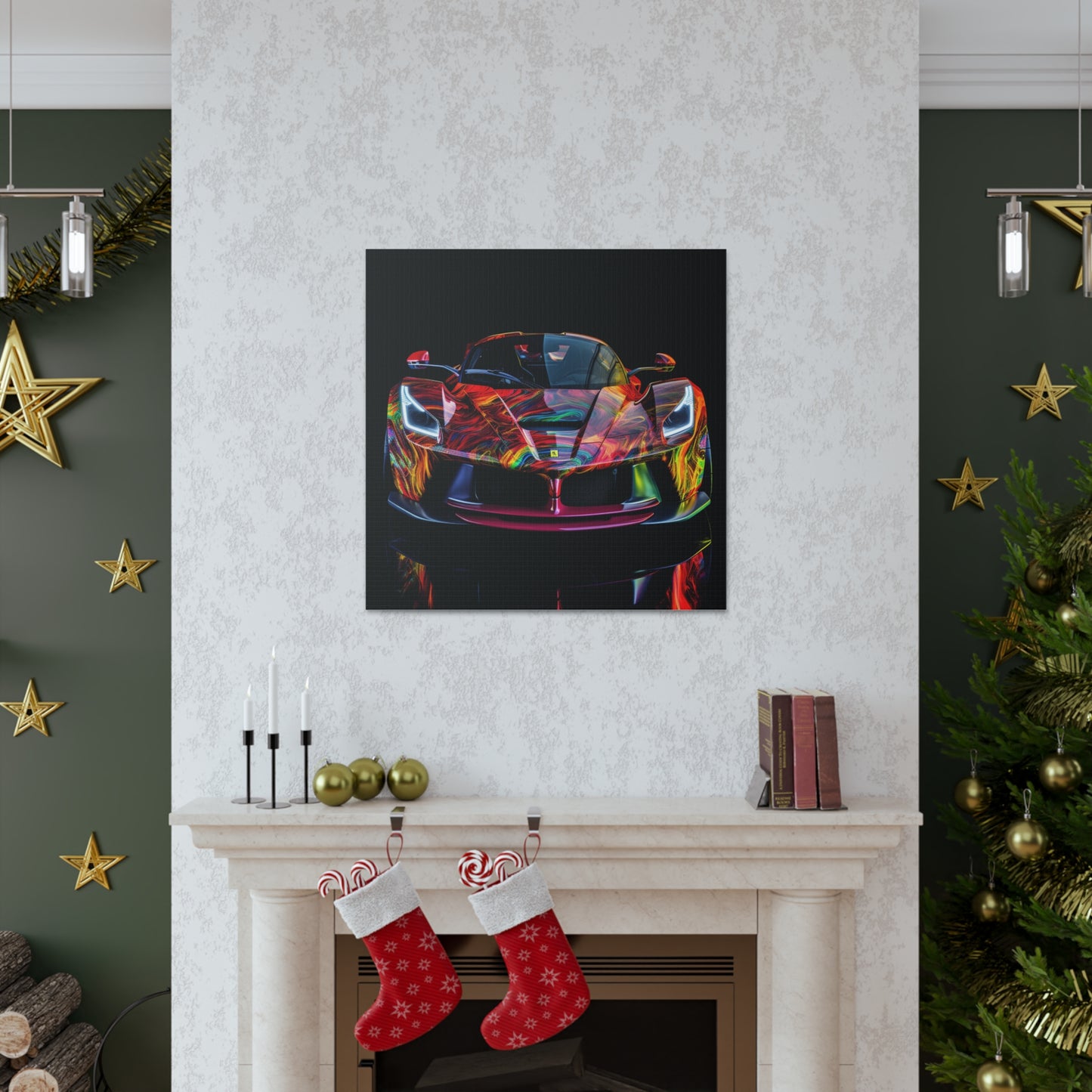 Canvas Gallery Wraps Ferrari Neon 3