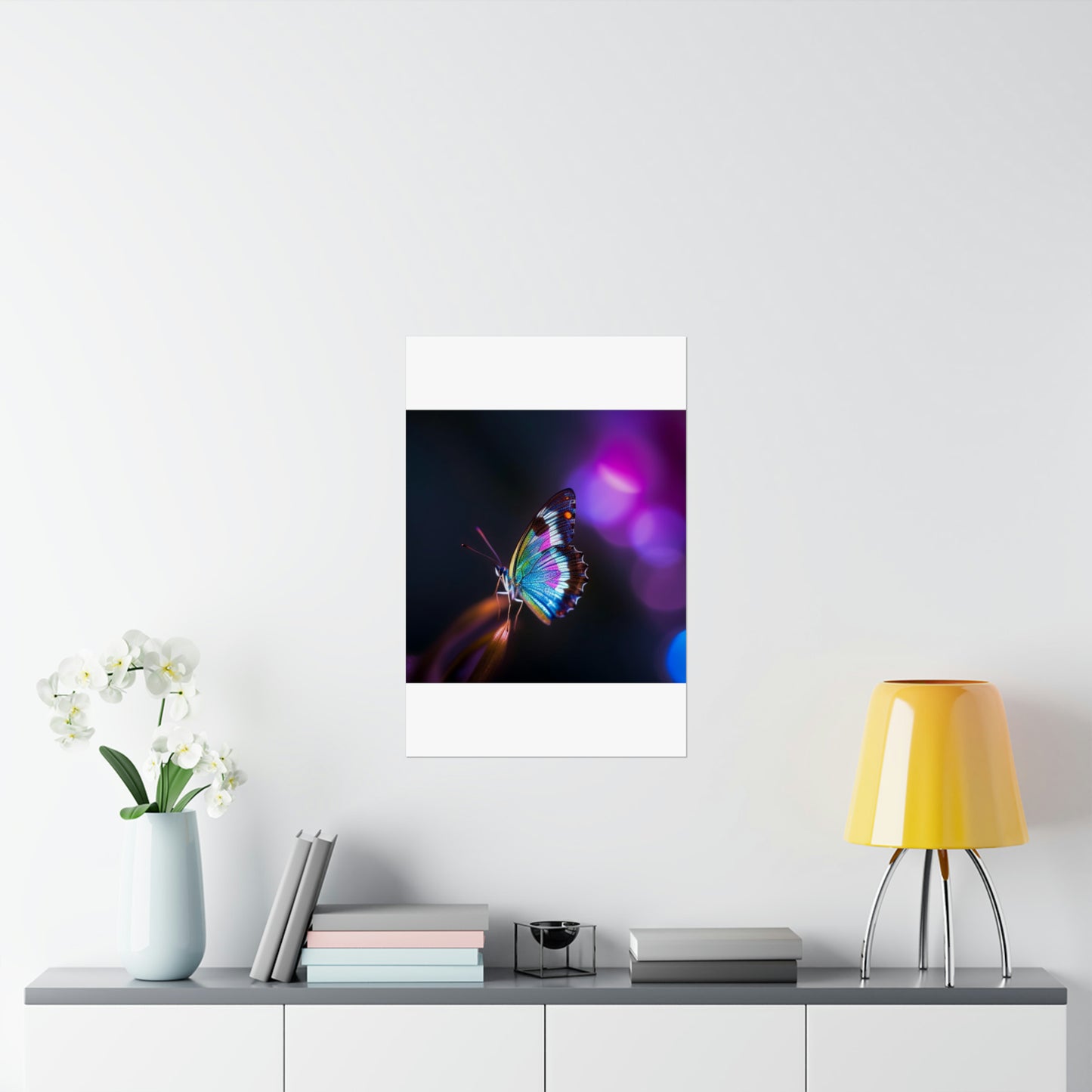 Premium Matte Vertical Posters Photo Realistic Butterfly 1