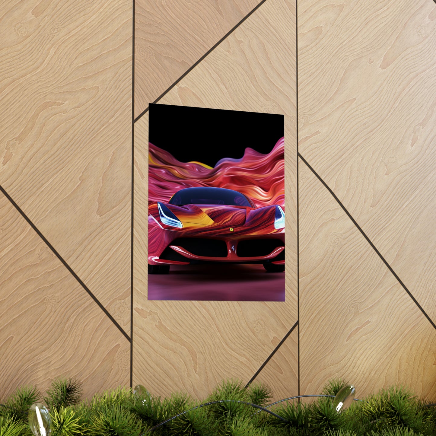 Premium Matte Vertical Posters Ferrari Water Fusion 3