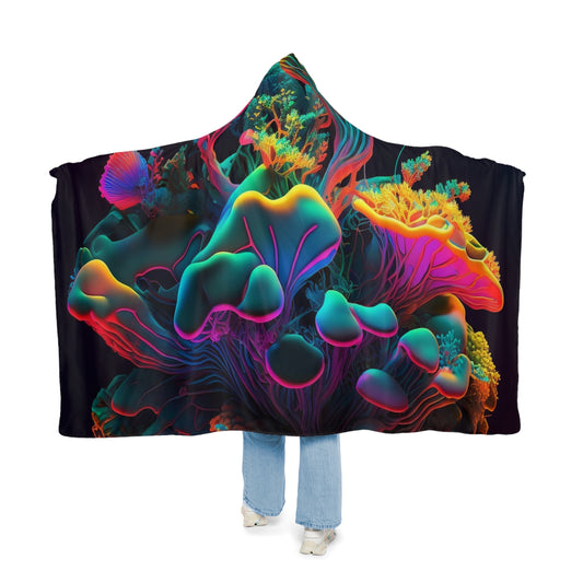 Snuggle Hooded Blanket Macro Coral Reef 1