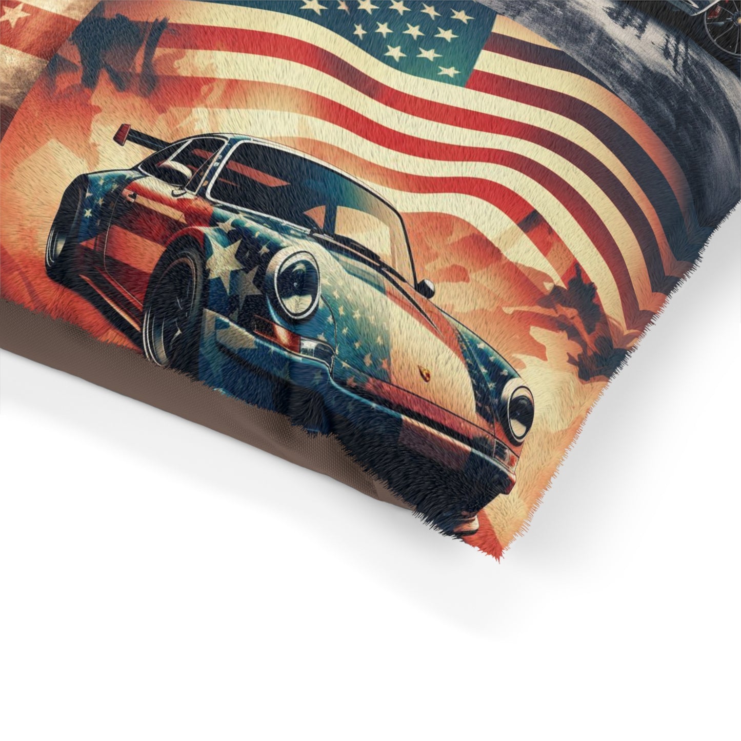 Pet Bed Abstract American Flag Background Porsche 5