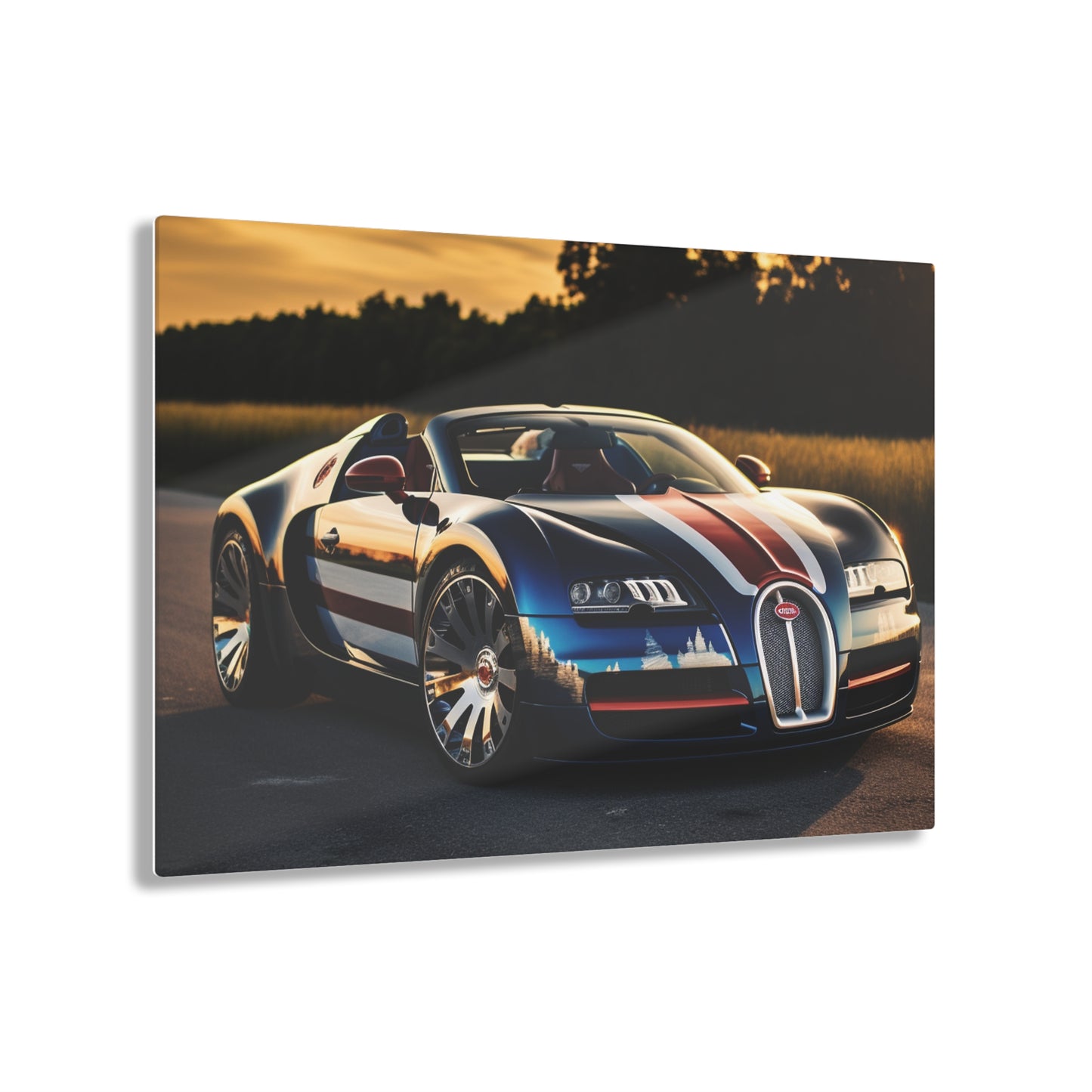 Acrylic Prints Bugatti Flag American 3