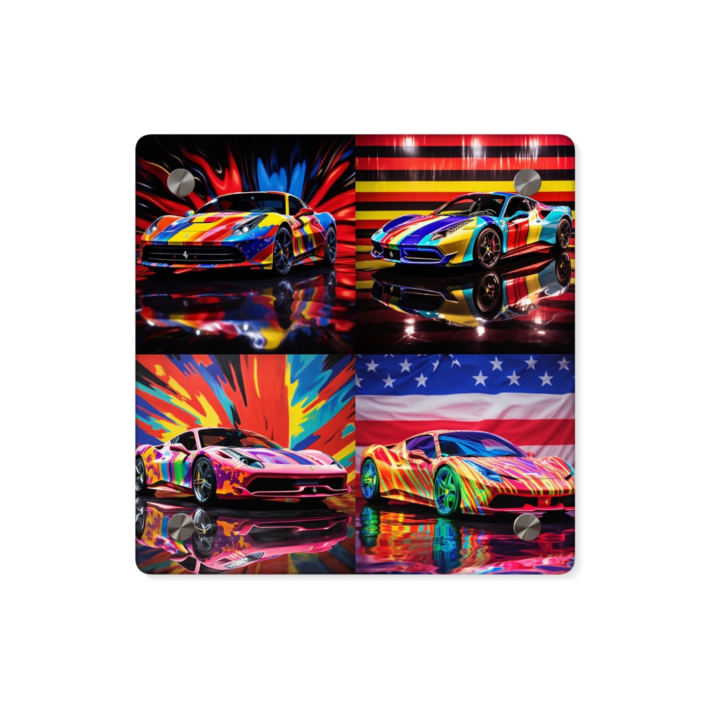 Acrylic Wall Art Panels Hyper Colorfull Ferrari 5