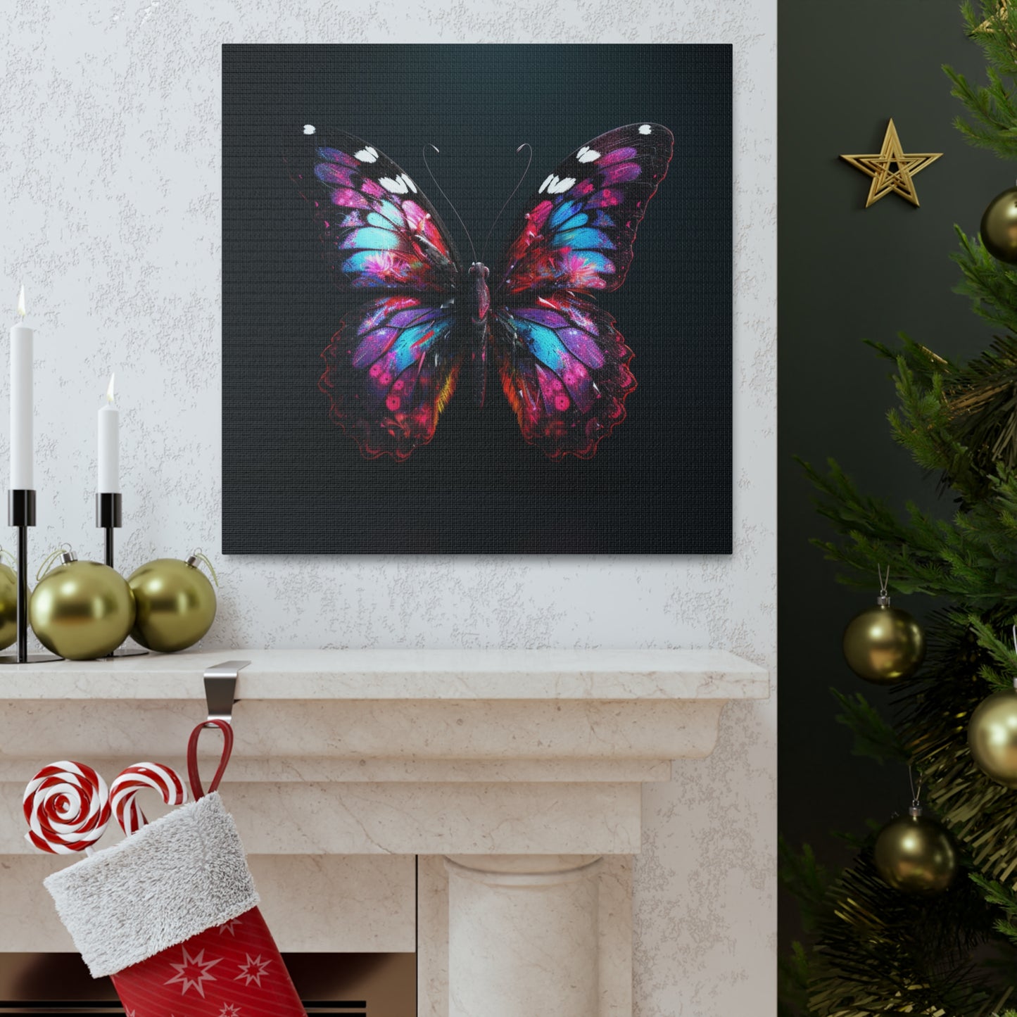 Canvas Gallery Wraps Hyper Butterfly Real