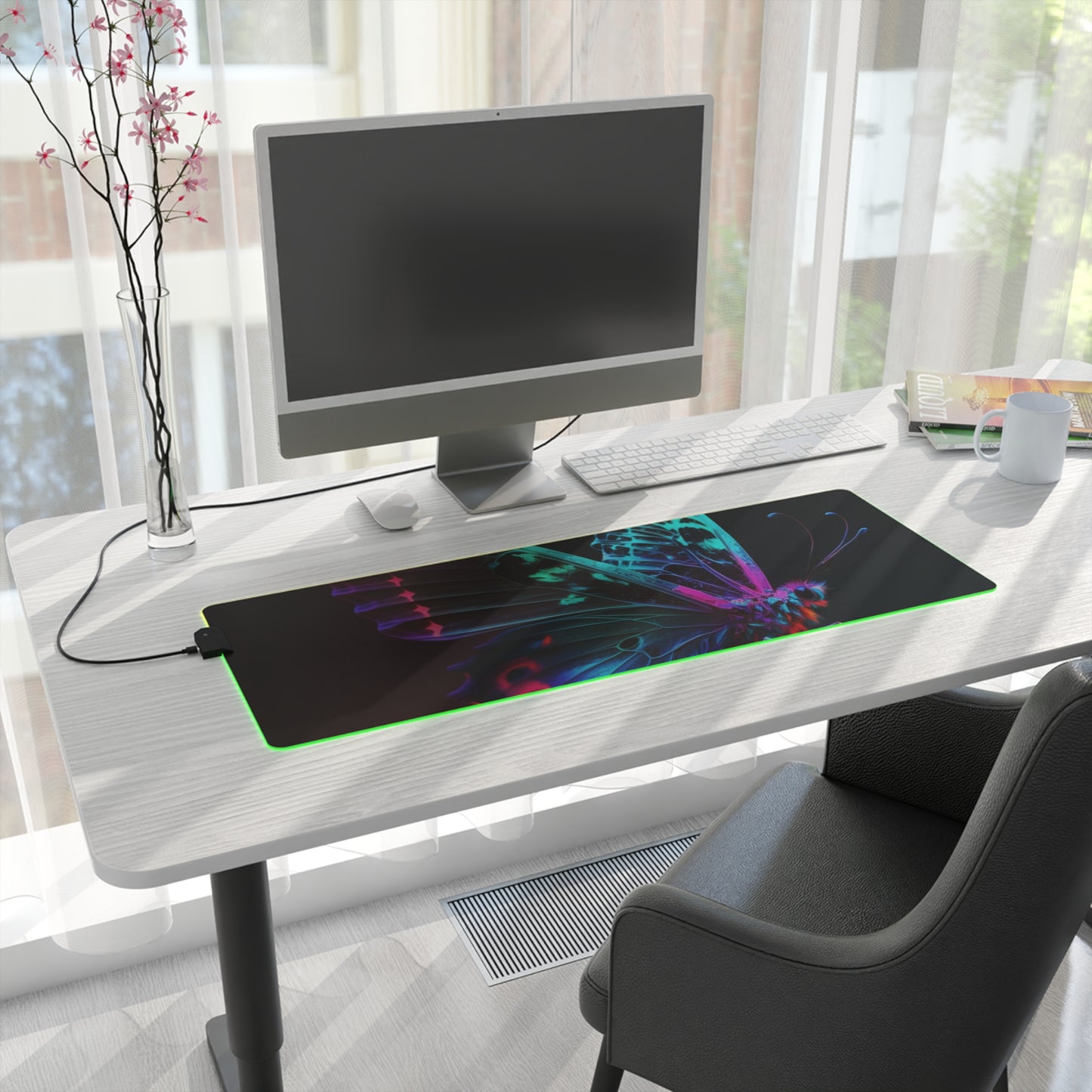 LED Gaming Mouse Pad Raw Hyper Color Butterfly 1