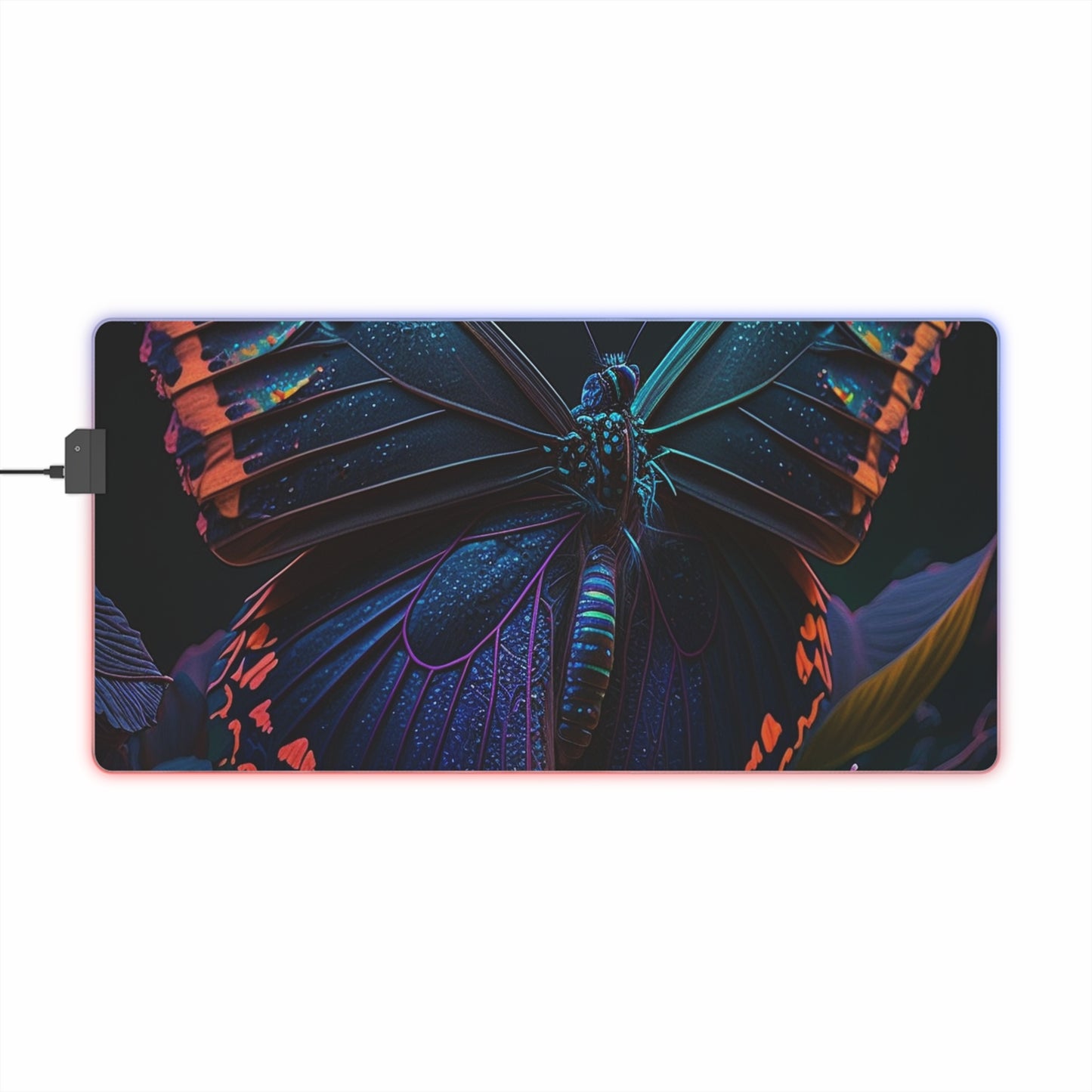 LED Gaming Mouse Pad Hue Neon Butterfly 3