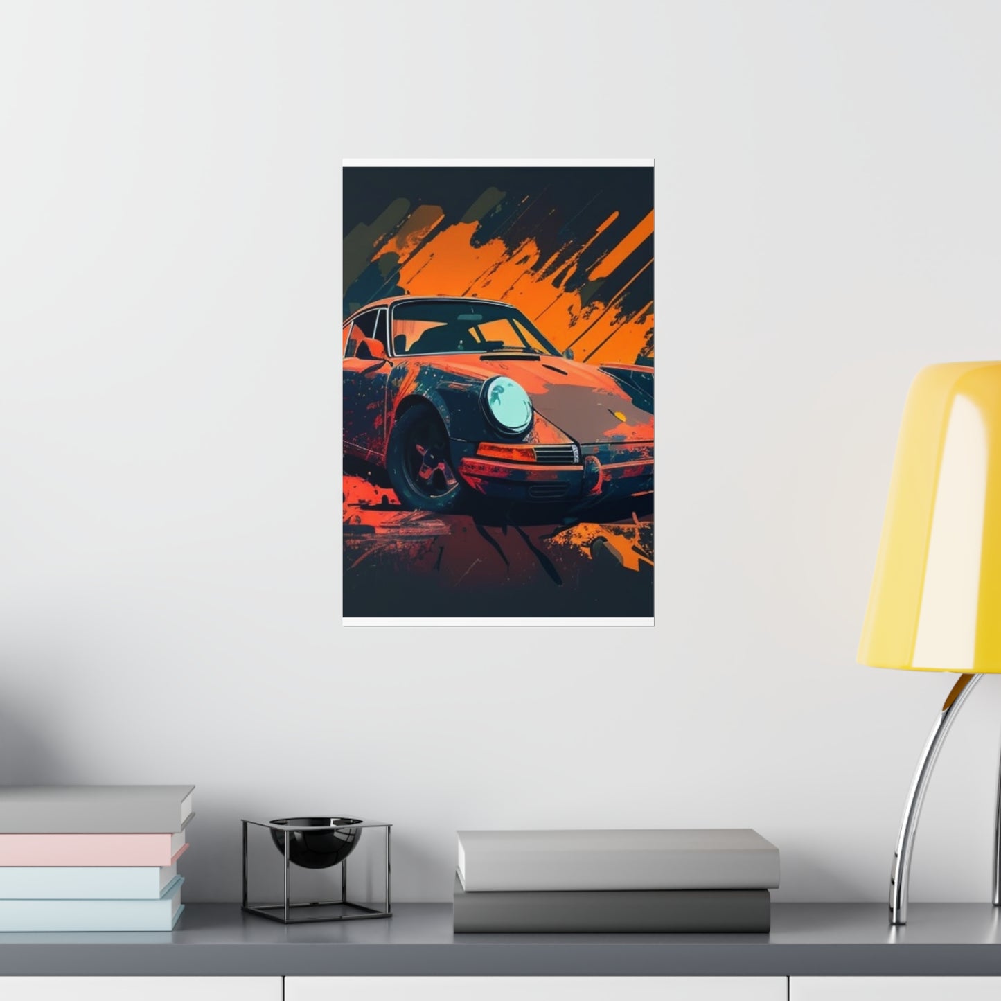 Premium Matte Vertical Posters Porsche Abstract 3