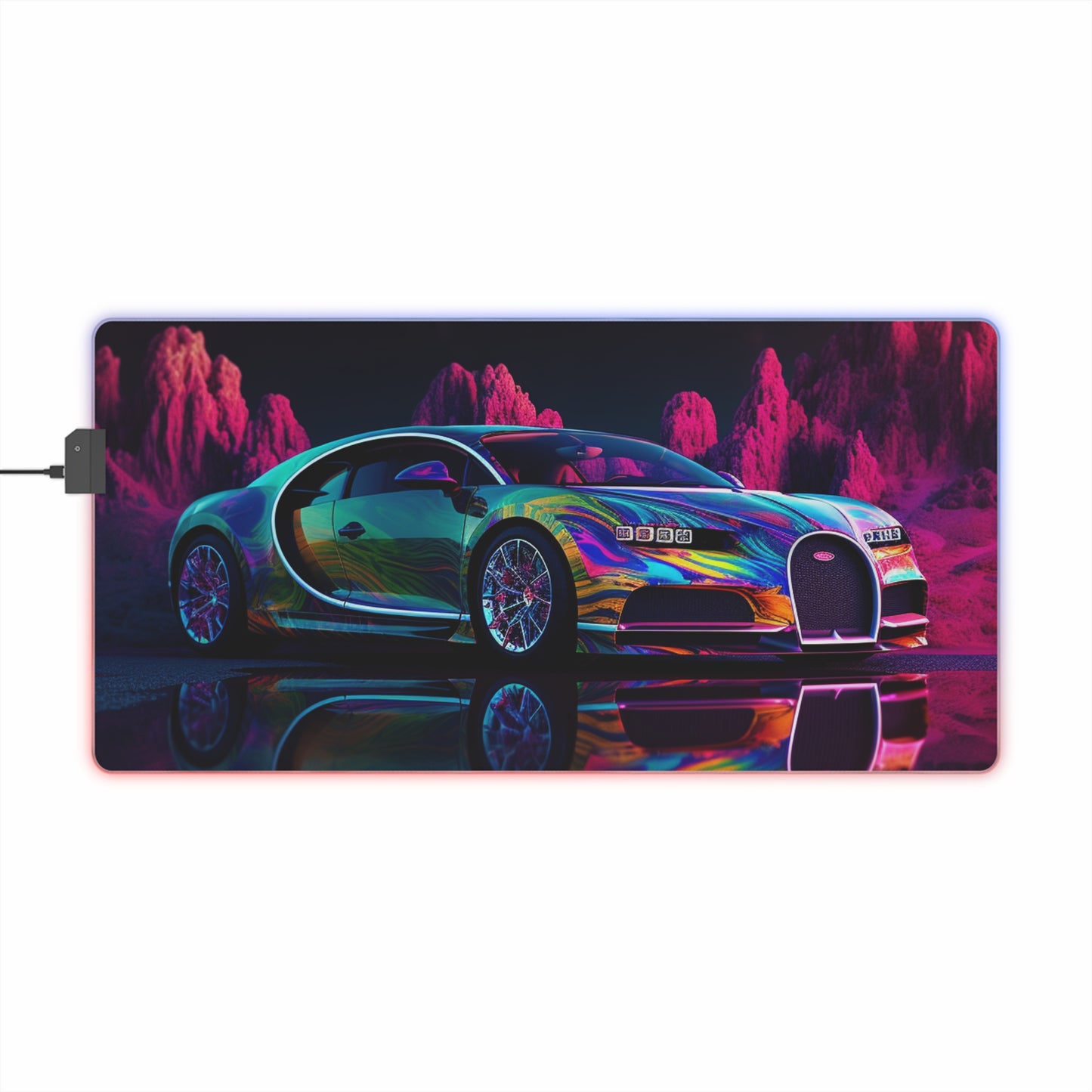 LED Gaming Mouse Pad Florescent Bugatti Flair 2