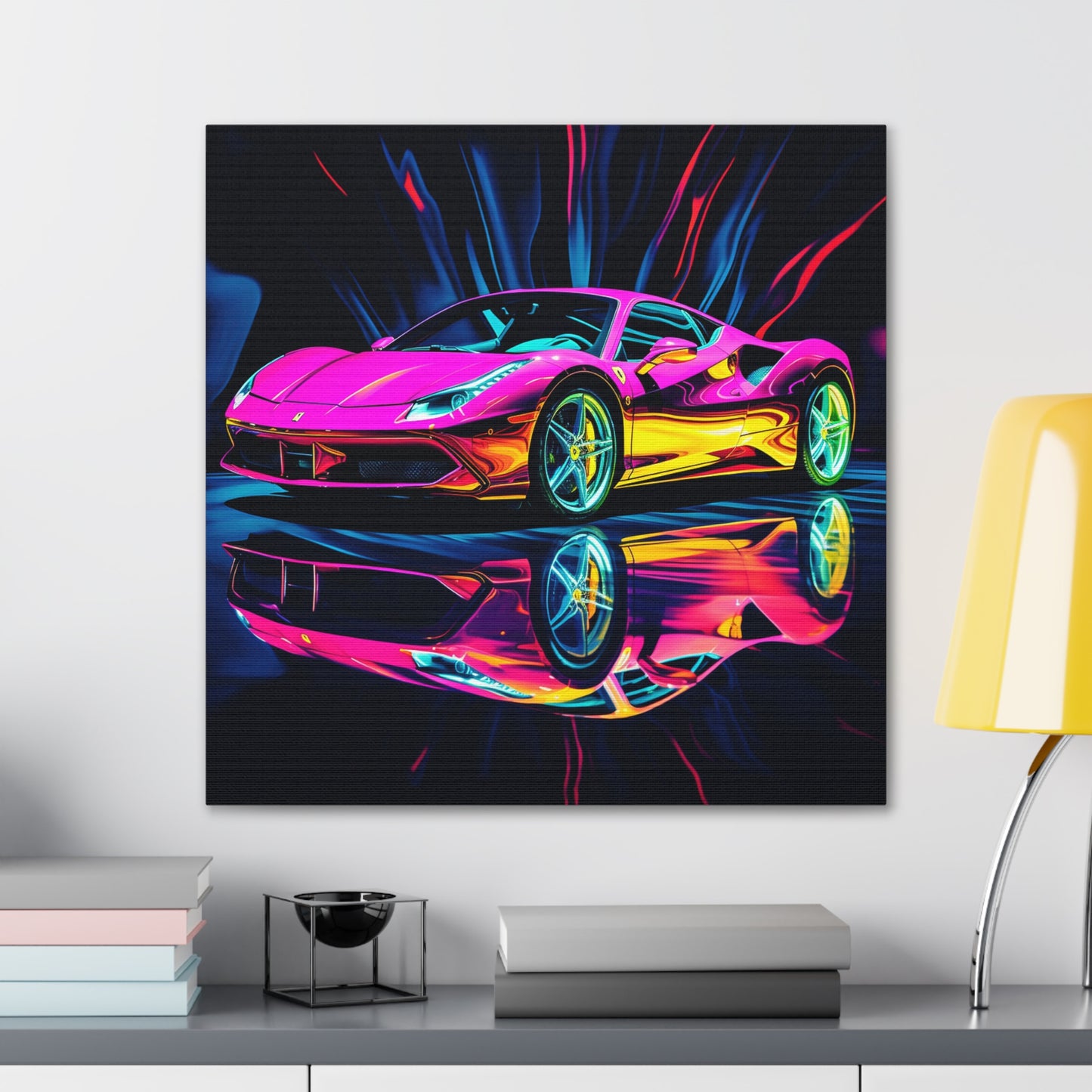 Canvas Gallery Wraps Pink Macro Ferrari 3