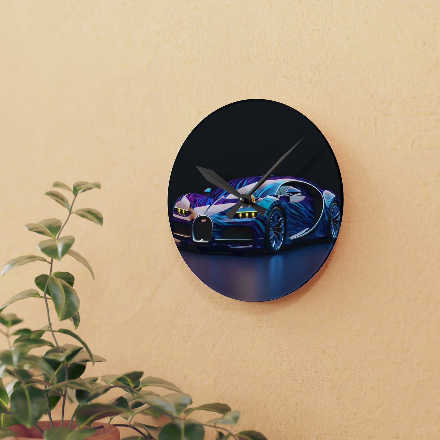 Acrylic Wall Clock Bugatti Abstract Flair 3