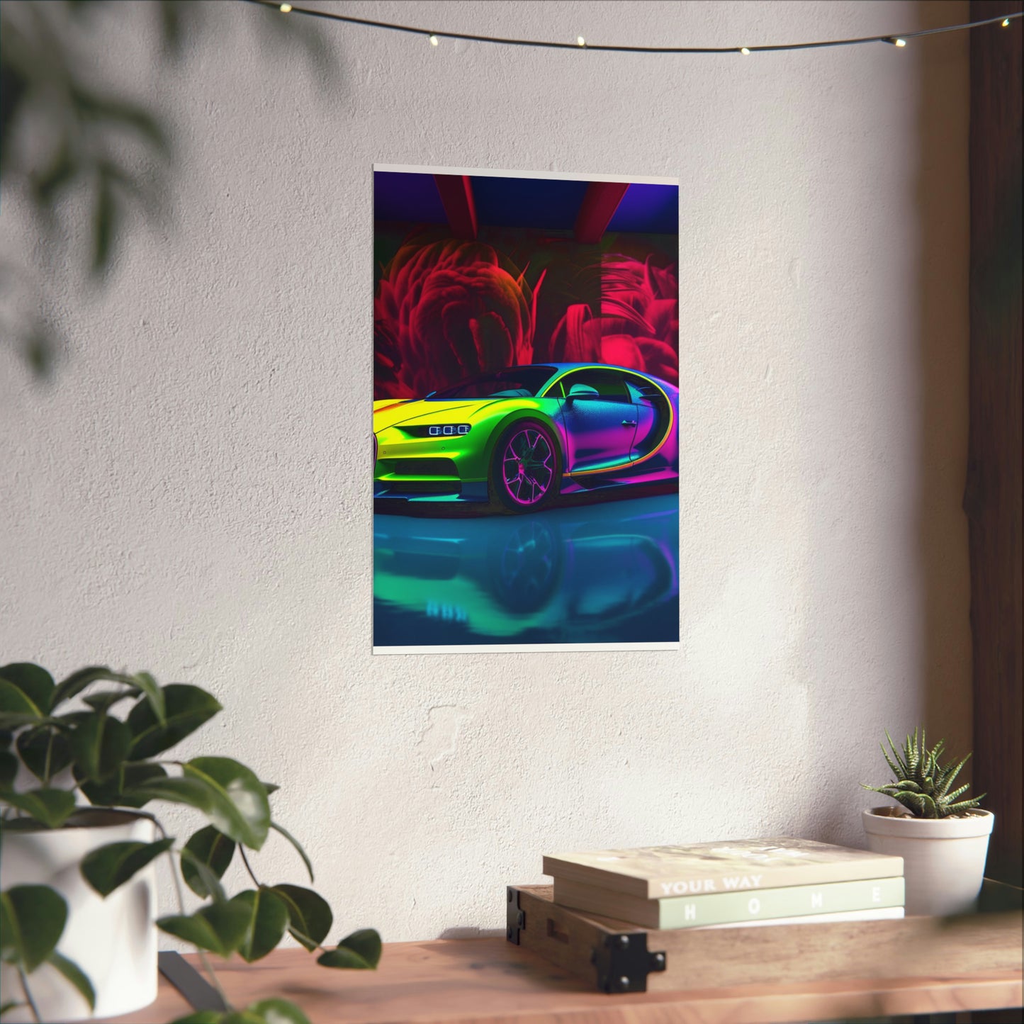 Premium Matte Vertical Posters Florescent Bugatti Flair 1