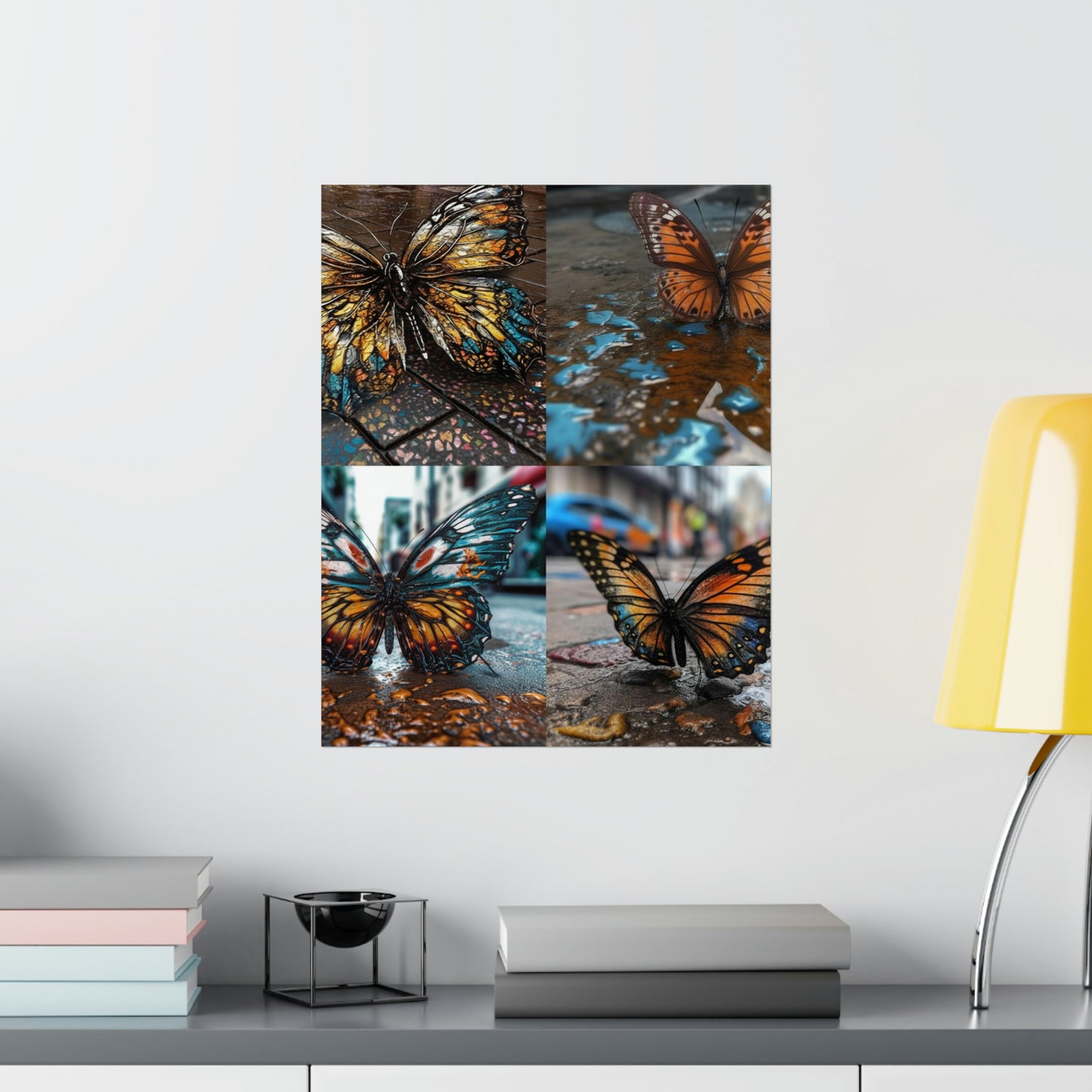 Premium Matte Vertical Posters Water Butterfly Street 5