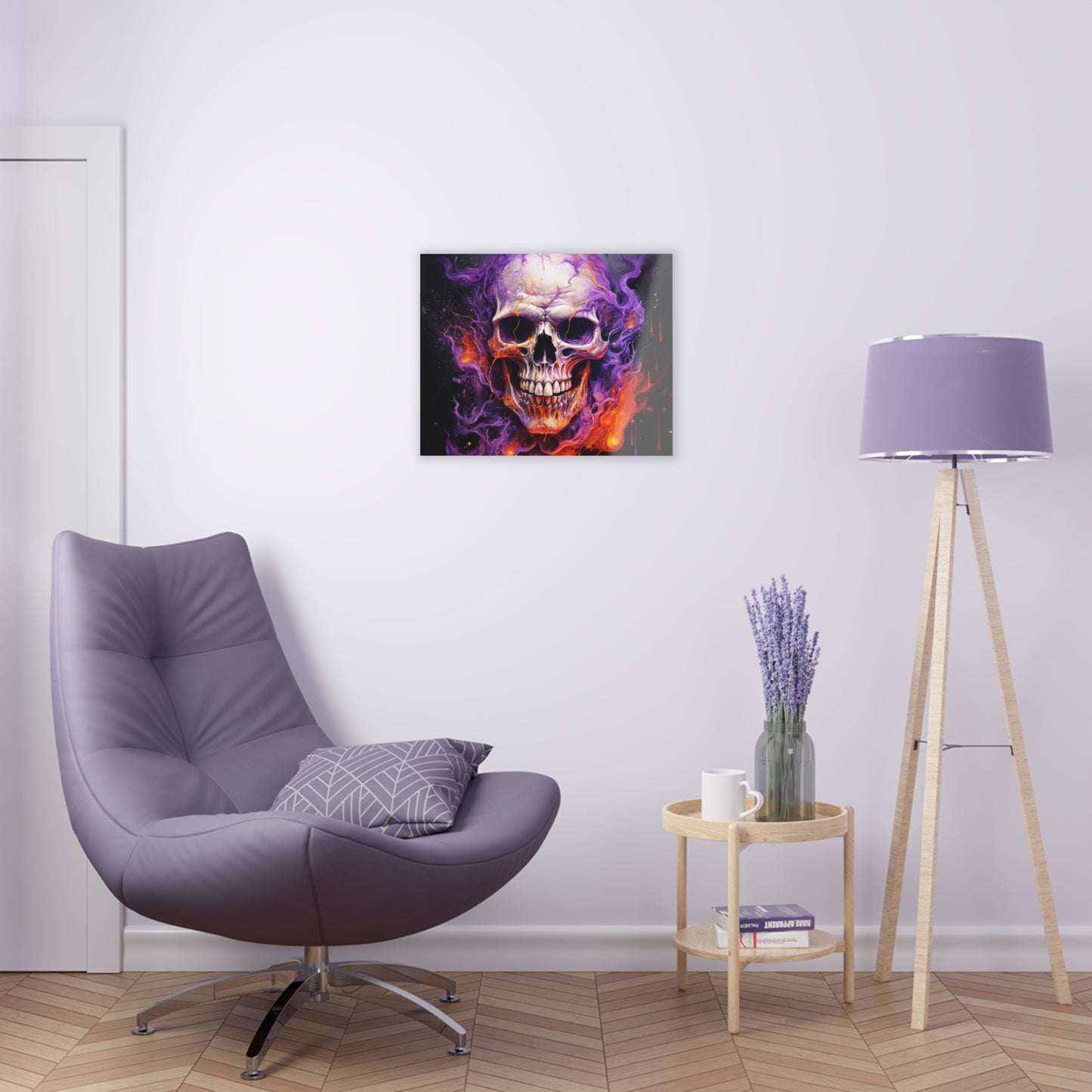 Acrylic Prints Skull Flames 2