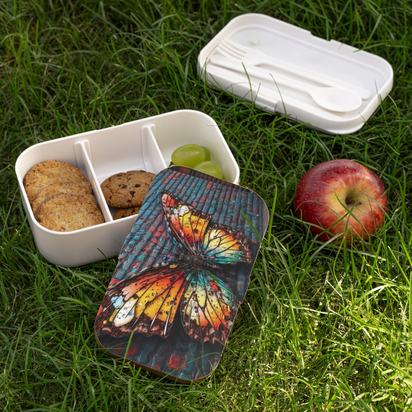 Bento Lunch Box Liquid Street Butterfly 2