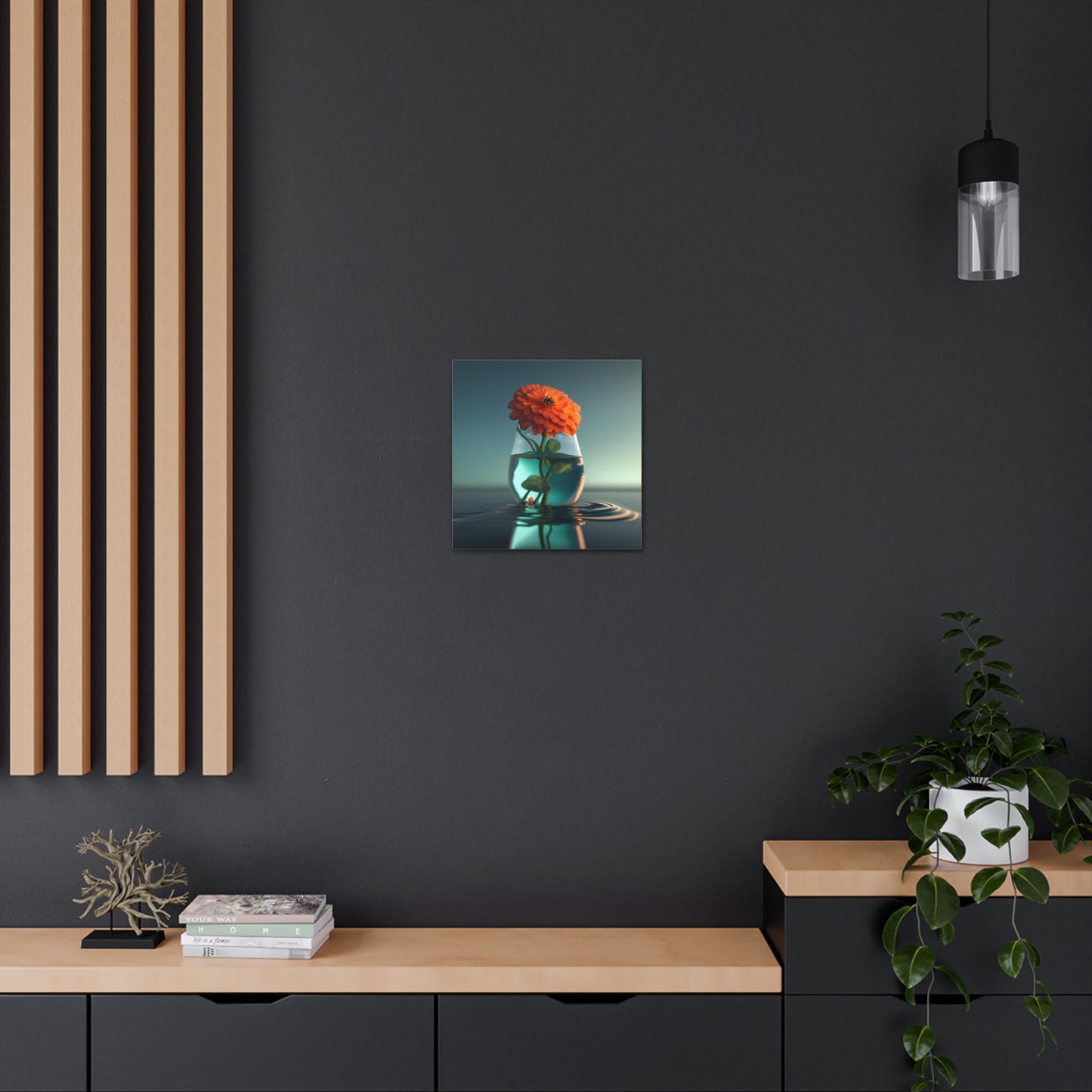 Canvas Gallery Wraps Orange Zinnia 1