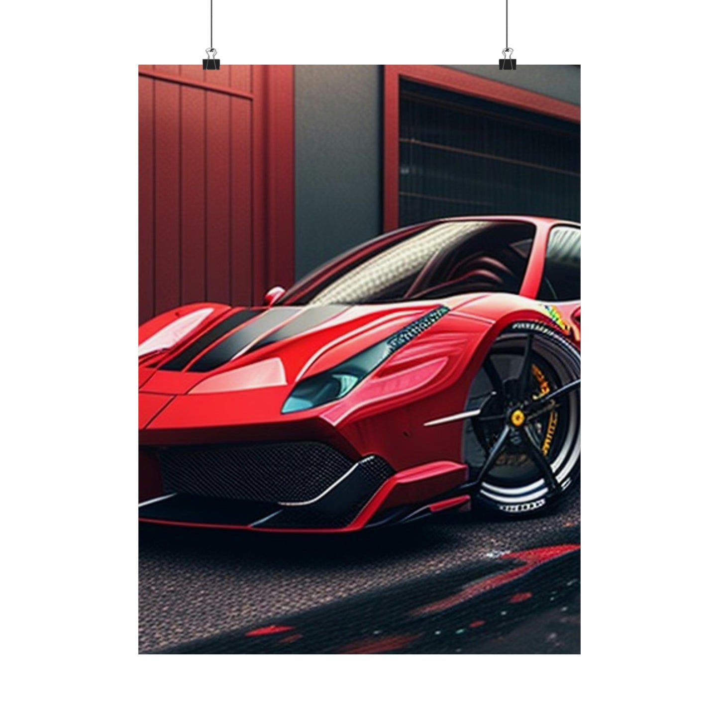 Premium Matte Vertical Posters Ferrari Hyper 1