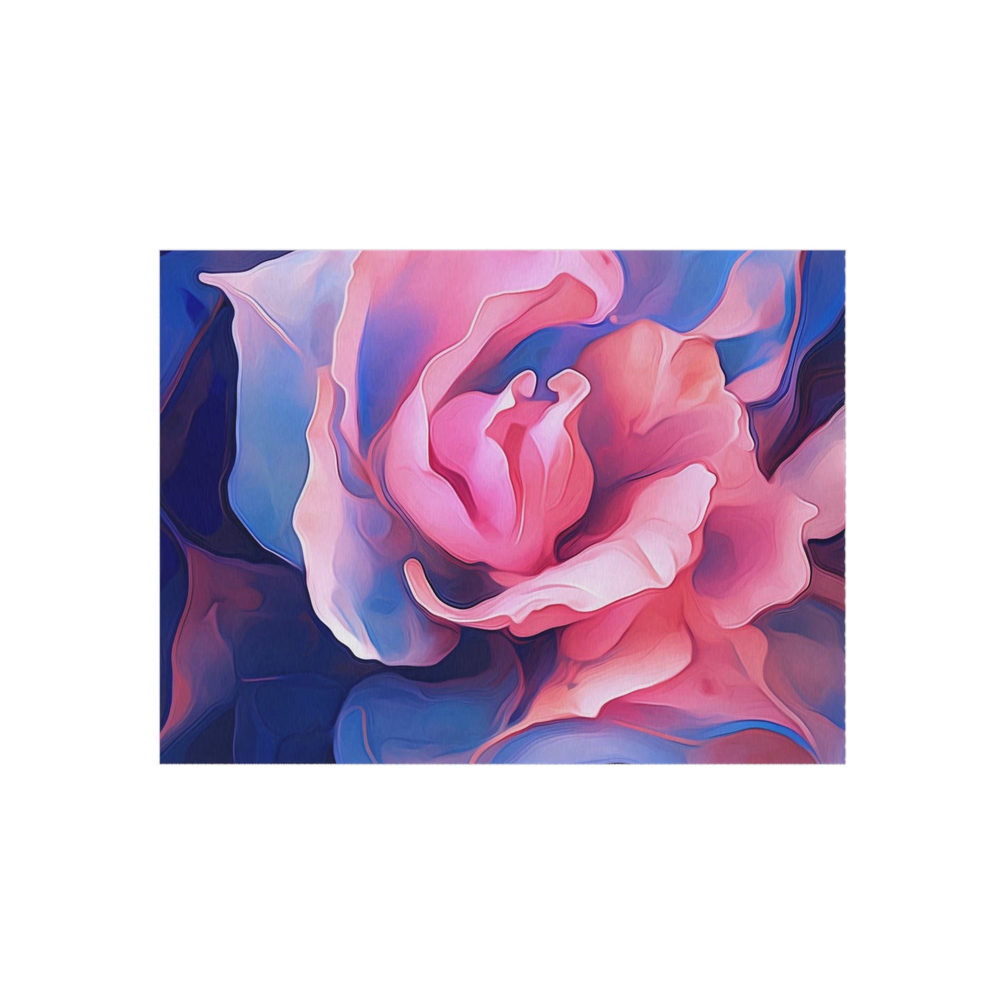 Outdoor Rug  Pink & Blue Tulip Rose 1