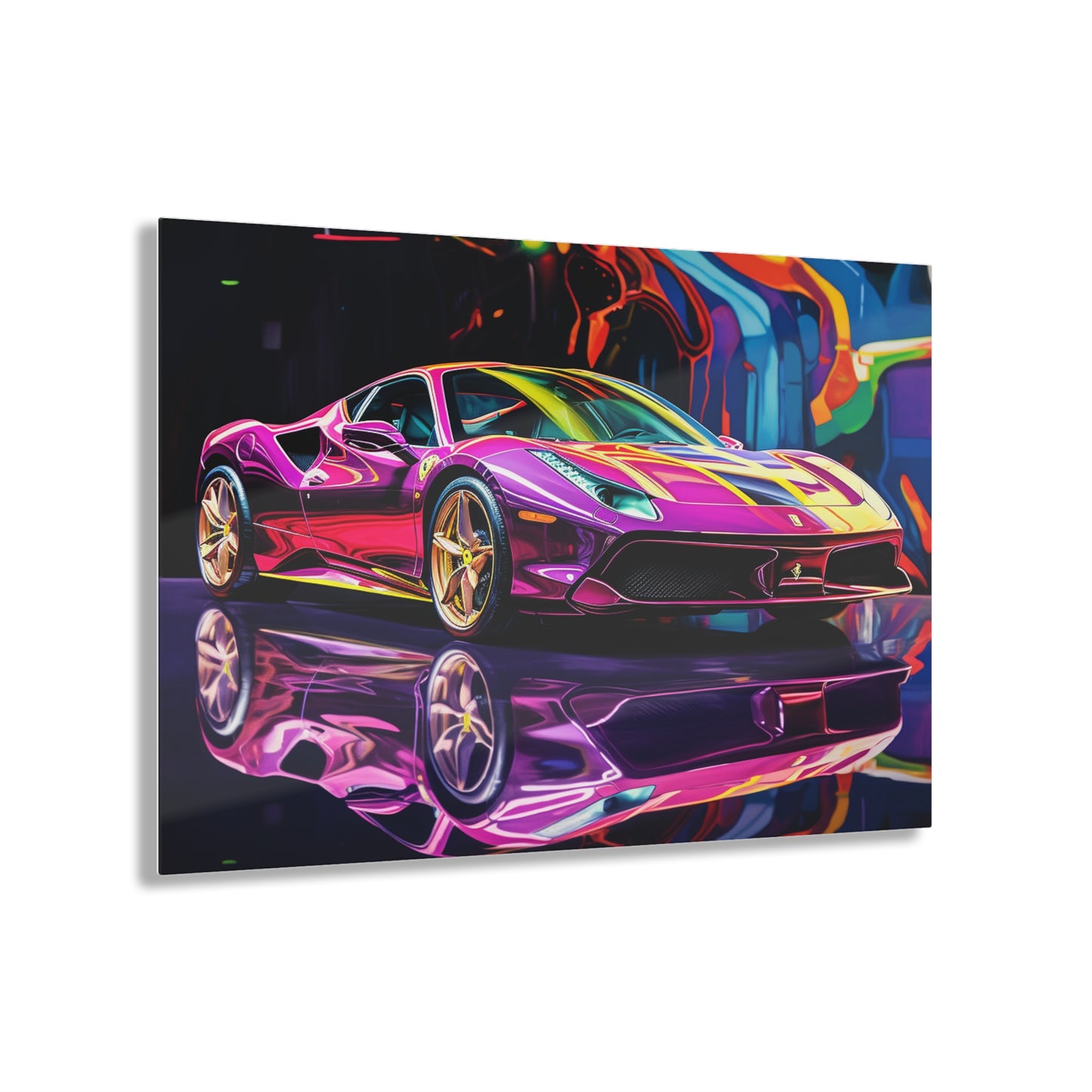 Acrylic Prints Pink Macro Ferrari 2