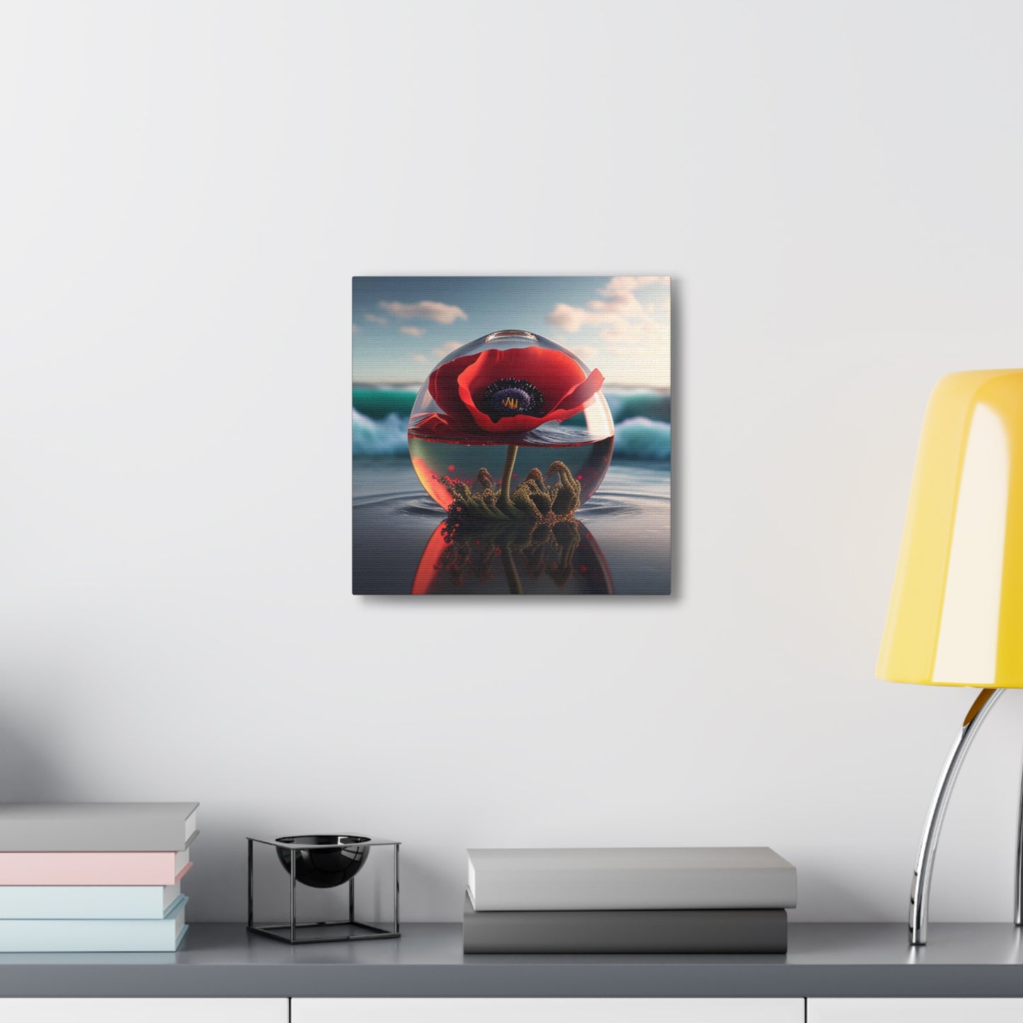 Canvas Gallery Wraps Red Anemone in a Vase 4