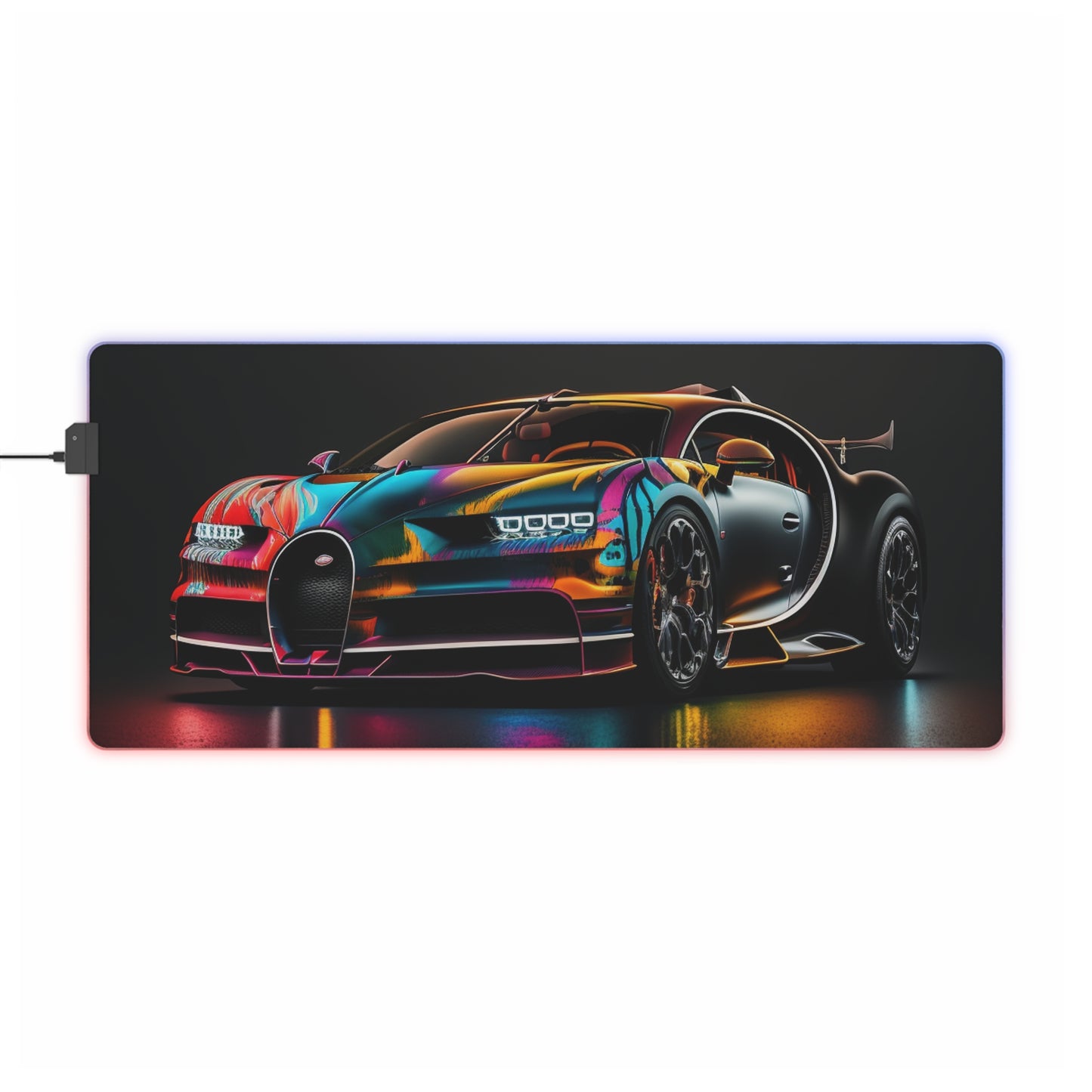 LED Gaming Mouse Pad Bugatti Chiron Super 2