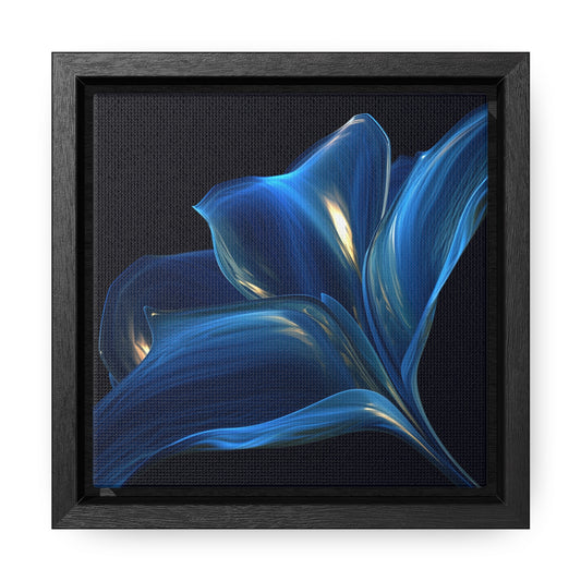 Gallery Canvas Wraps, Square Frame Abstract Blue Tulip 1