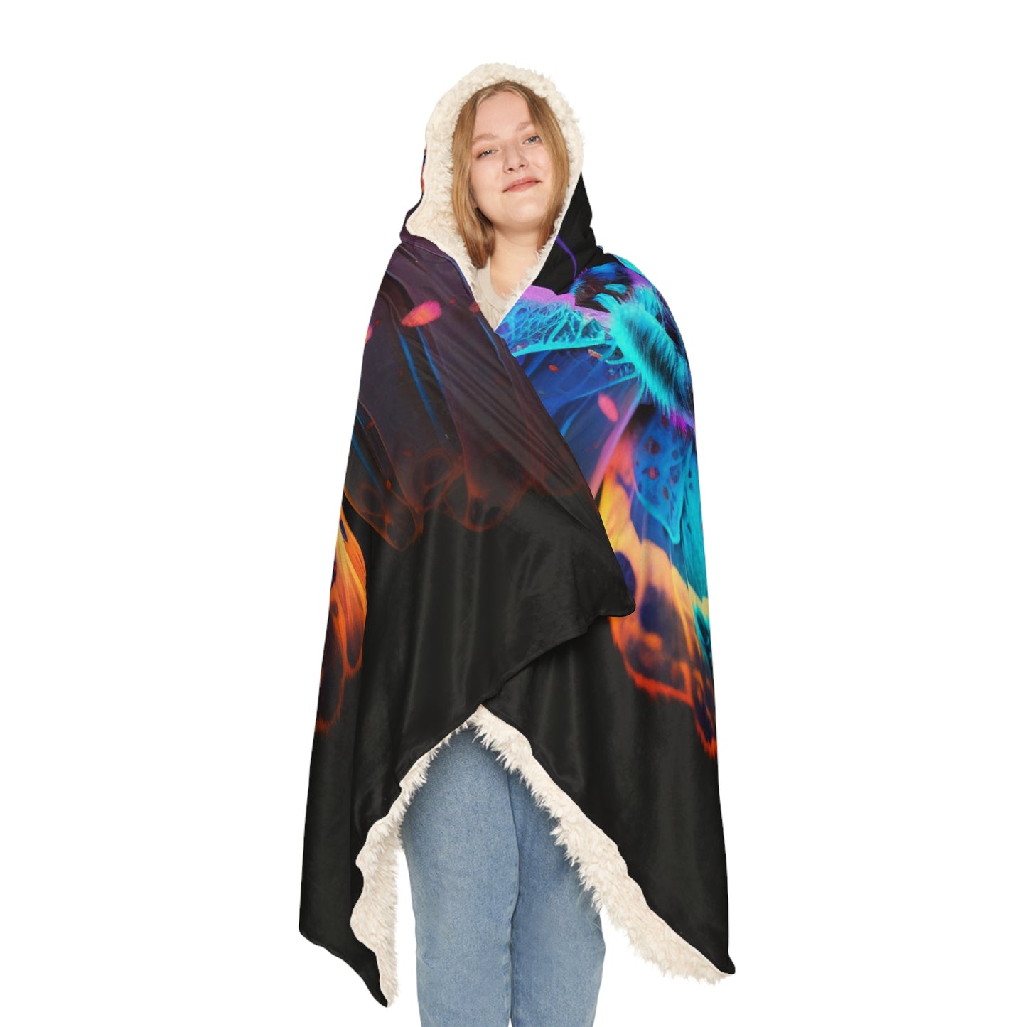 Snuggle Hooded Blanket Raw Hyper Color Butterfly 4