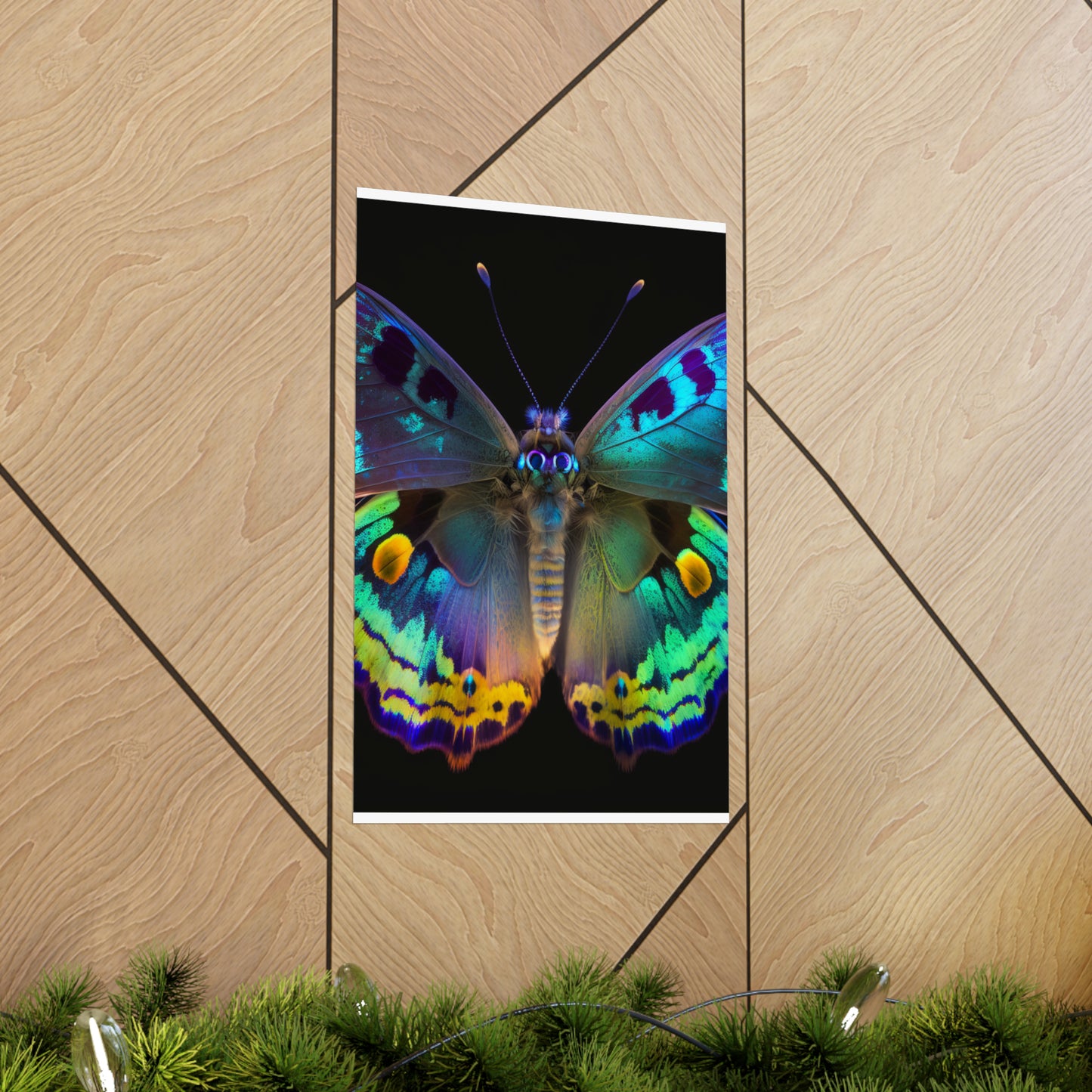 Premium Matte Vertical Posters Neon Hue Butterfly 4