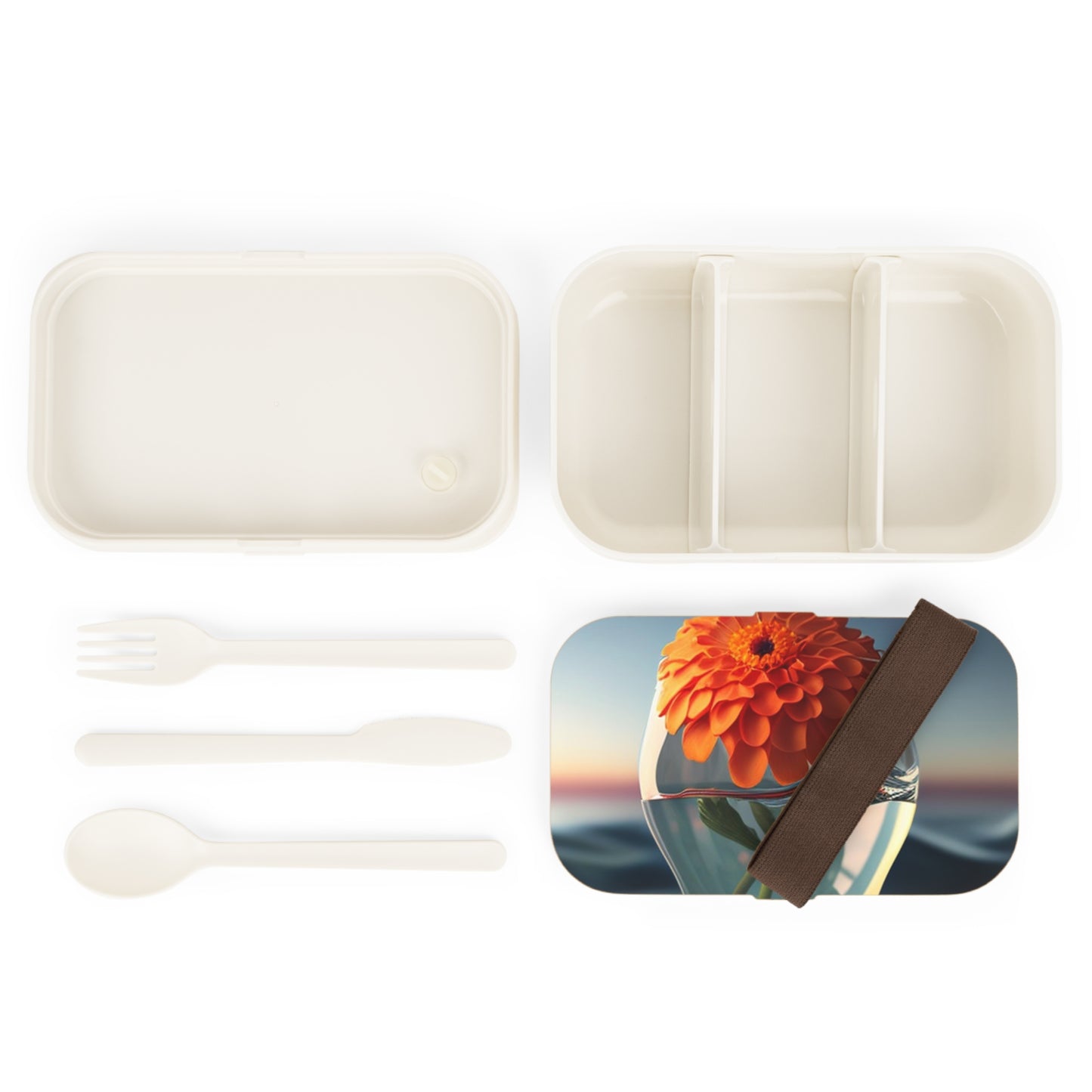 Bento Lunch Box Orange Zinnia 4