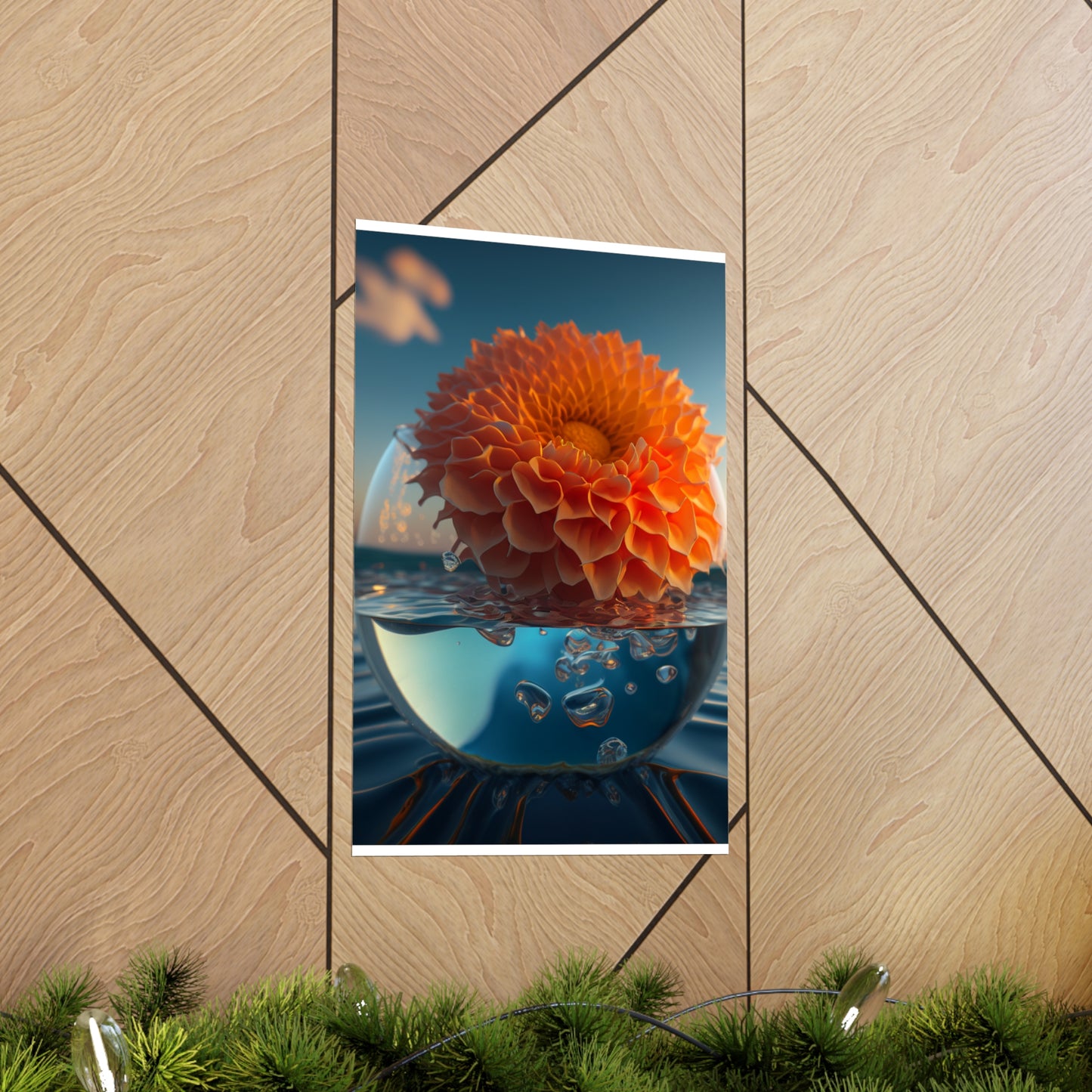 Premium Matte Vertical Posters Dahlia Orange 4