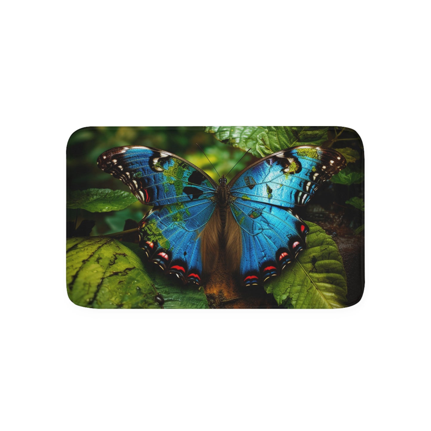 Memory Foam Bath Mat Jungle Butterfly 2