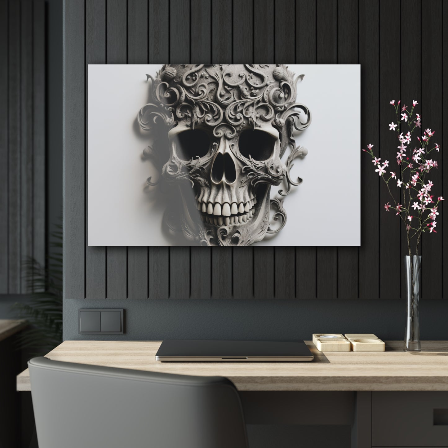 Acrylic Prints Skull Treble Clef 2