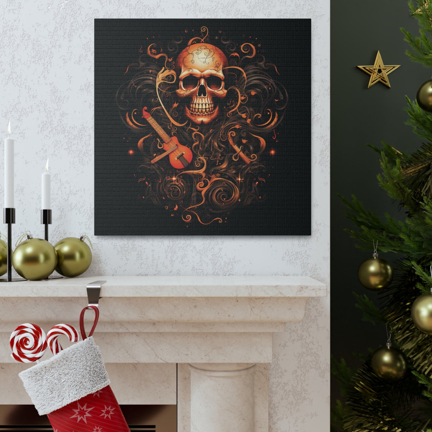 Canvas Gallery Wraps Skull Treble Clef 4