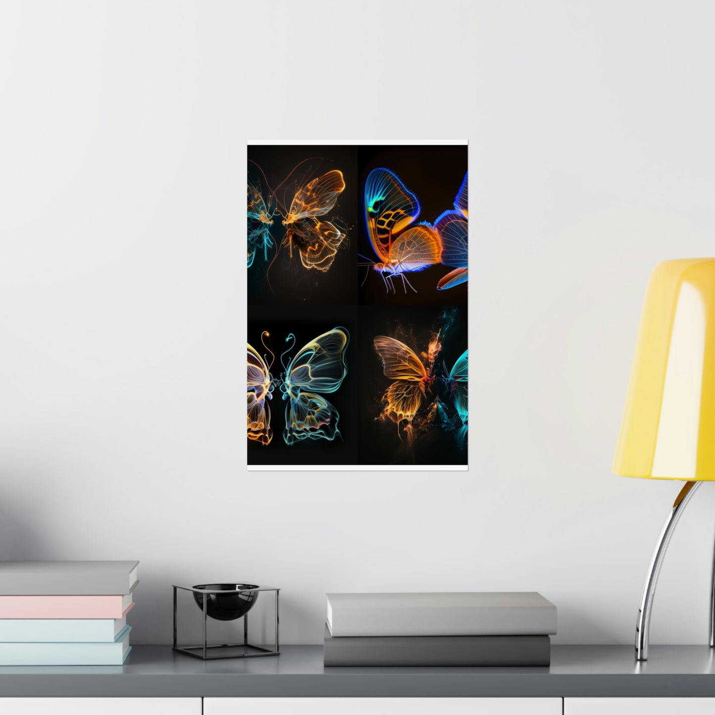 Premium Matte Vertical Posters Neon Glo Butterfly 5