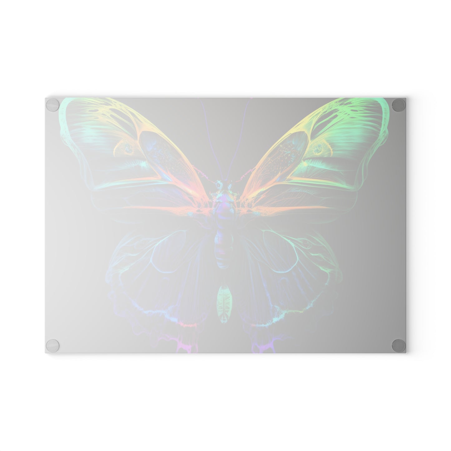 Glass Cutting Board Raw Hyper Color Butterfly 3