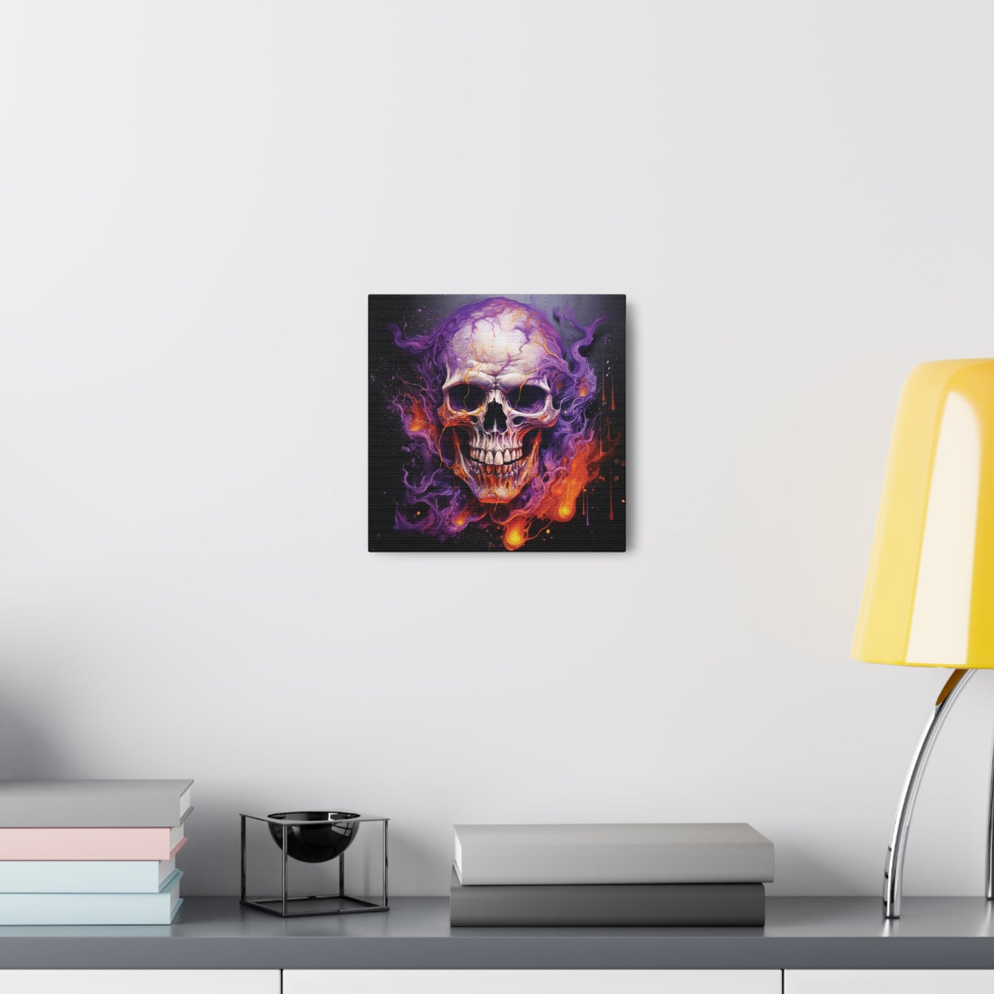 Canvas Gallery Wraps Skull Flames 2