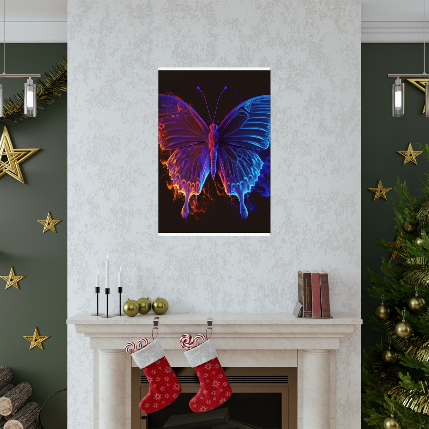 Premium Matte Vertical Posters Thermal Butterfly 1